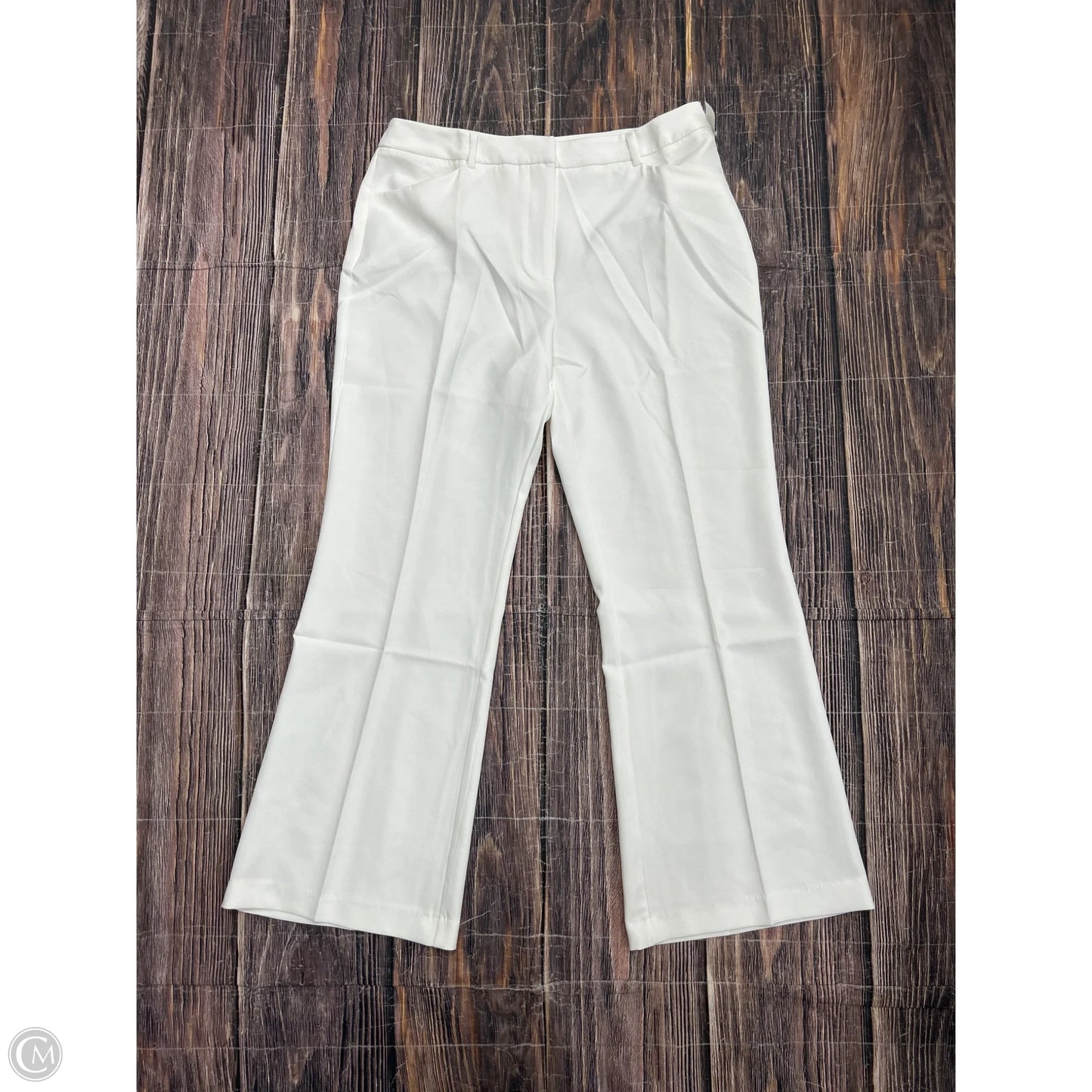 Pants Wide Leg By Scoop In White, Size: 16
