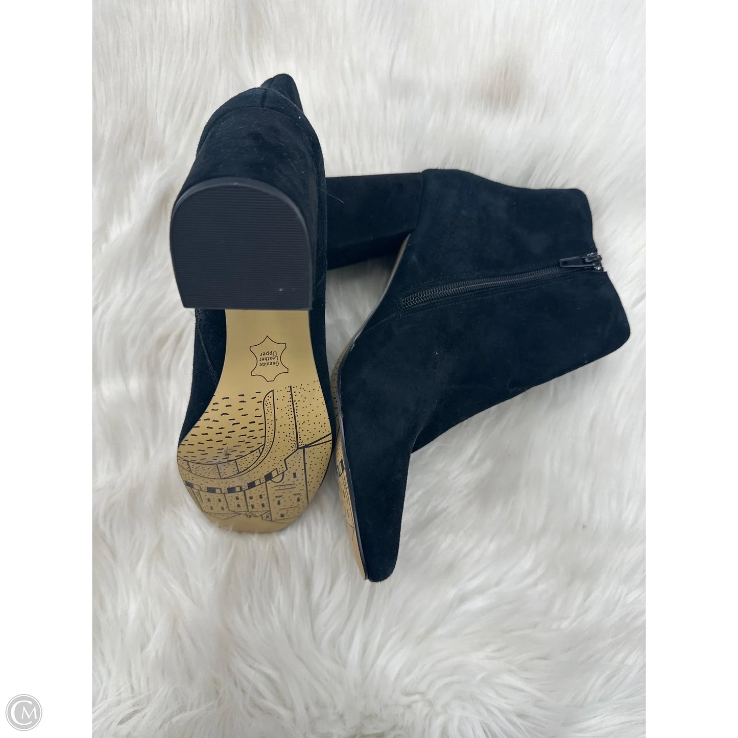 Boots Ankle Heels By Clothes Mentor In Black, Size: 8.5