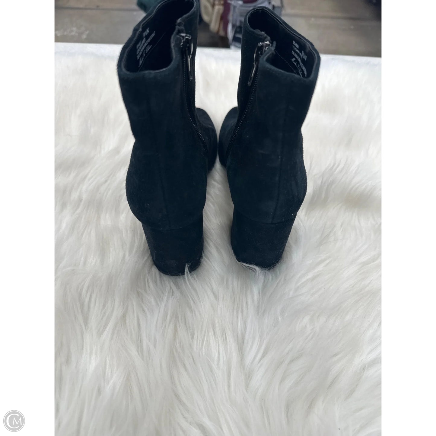 Boots Ankle Heels By Clothes Mentor In Black, Size: 8.5