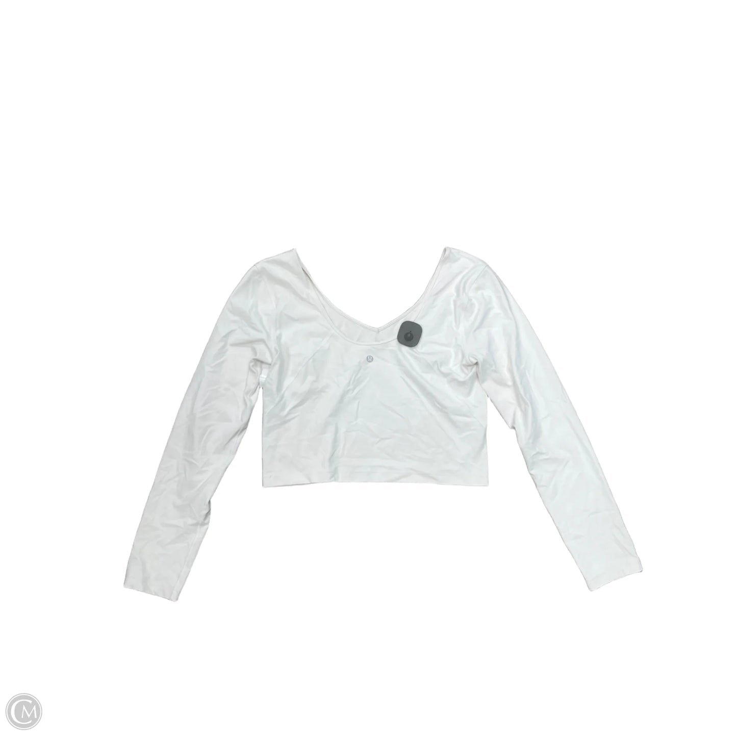 Athletic Top Long Sleeve Crewneck By Lululemon In White, Size: M