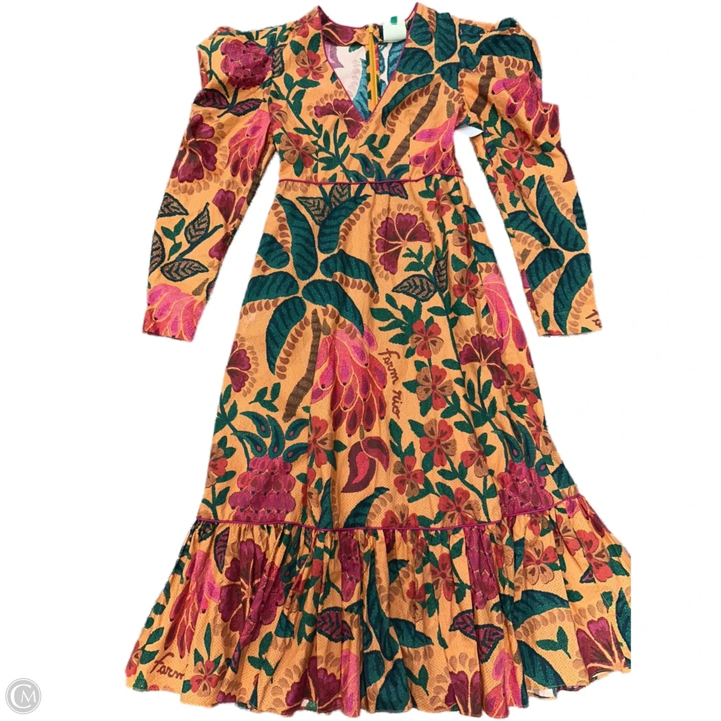 Dress Casual Maxi By Farm Rio In Orange, Size: S