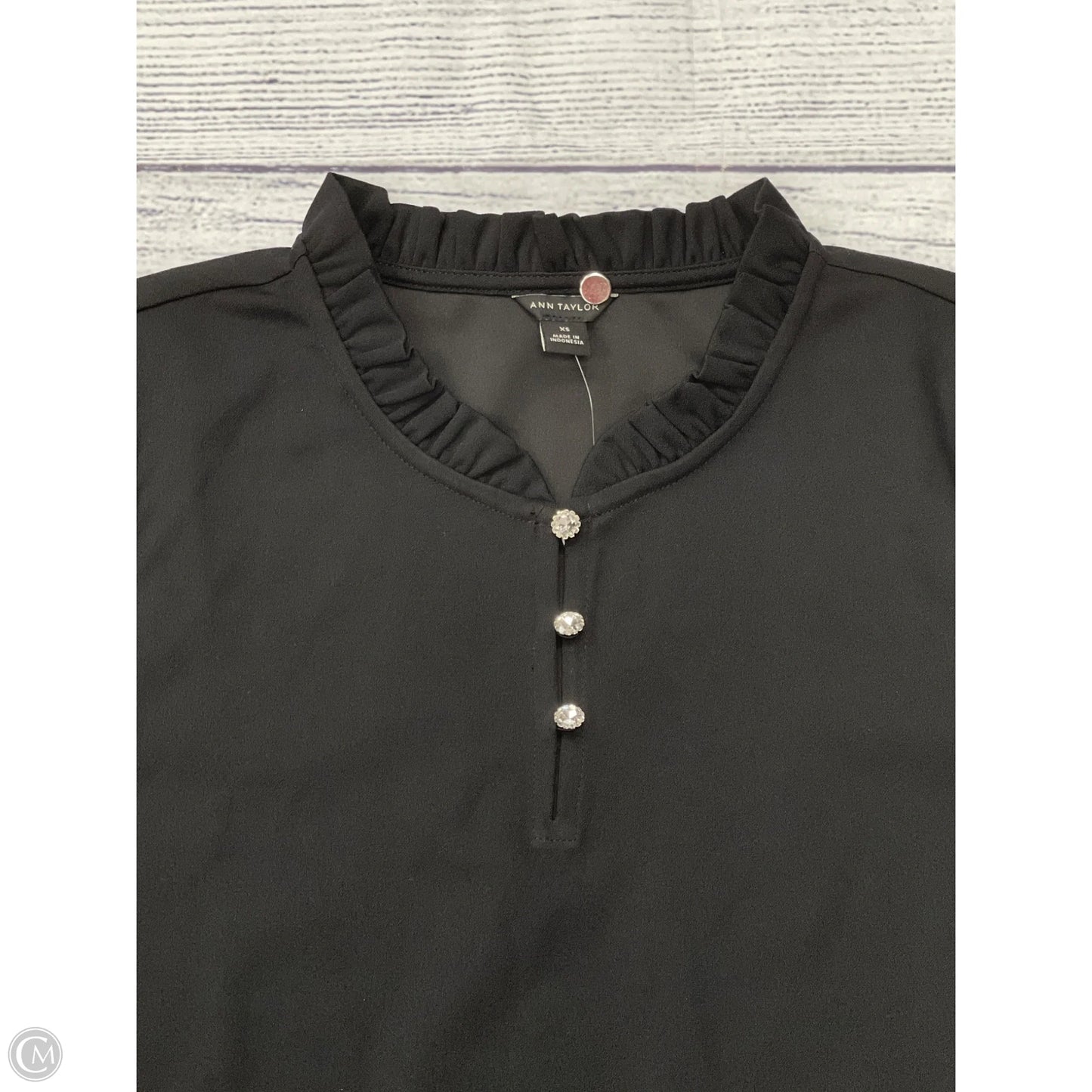 Top Long Sleeve By Ann Taylor In Black, Size: Xs