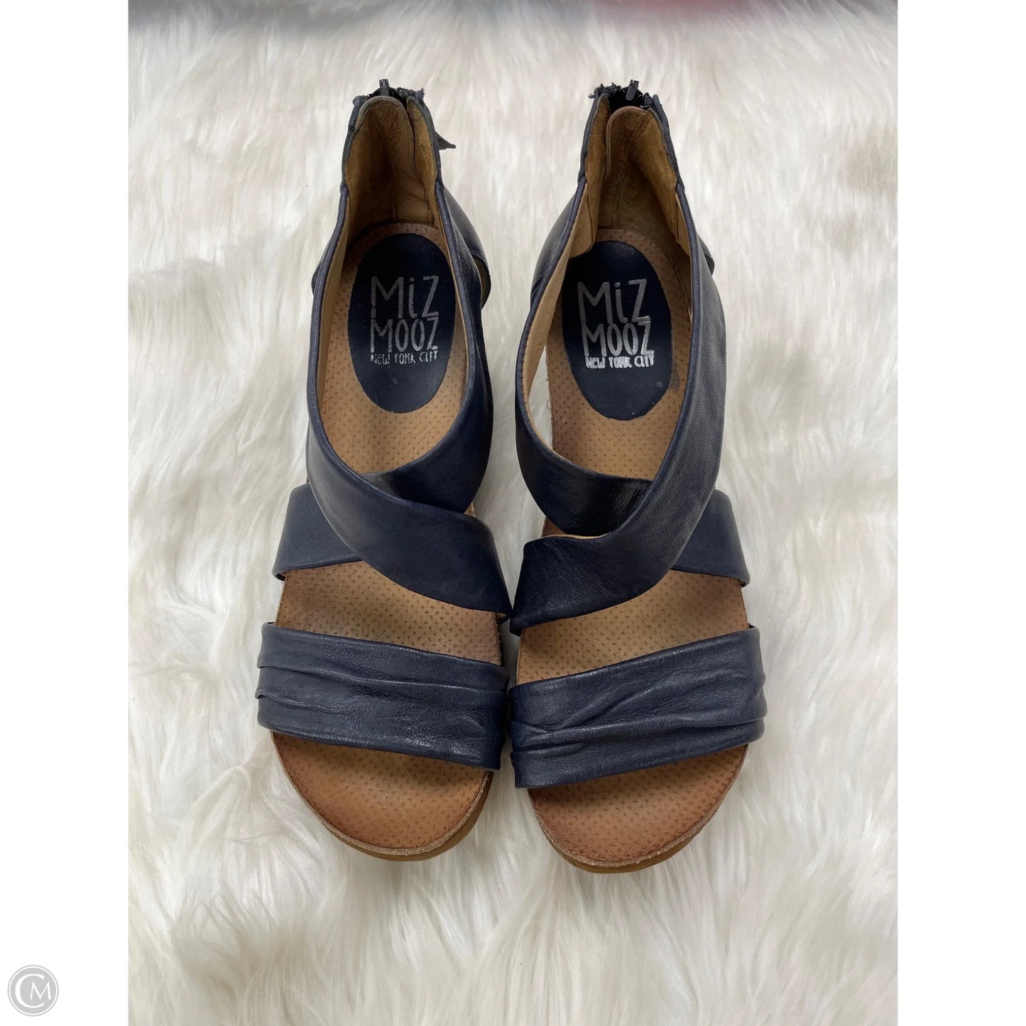 Sandals Heels Wedge By Miz Mooz In Blue, Size: 9