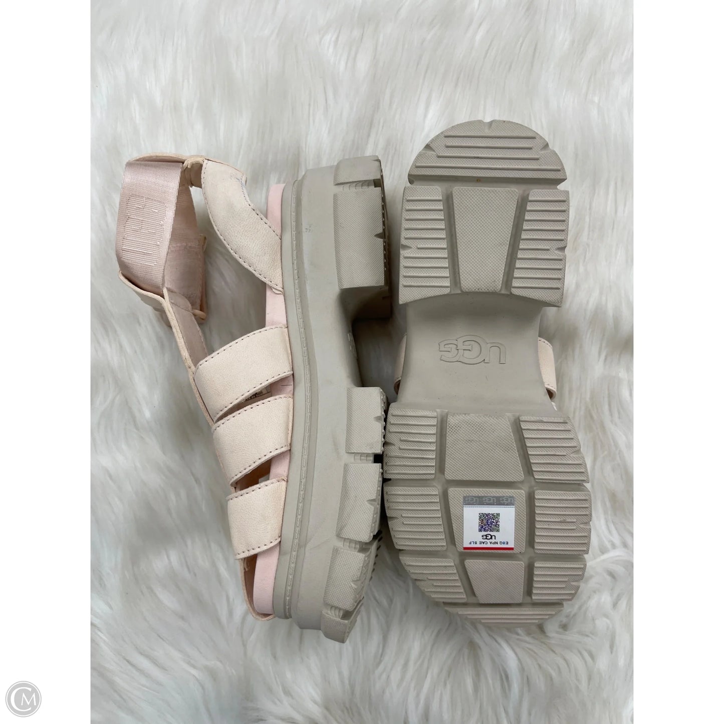 Sandals Designer By Ugg In Pink, Size: 8
