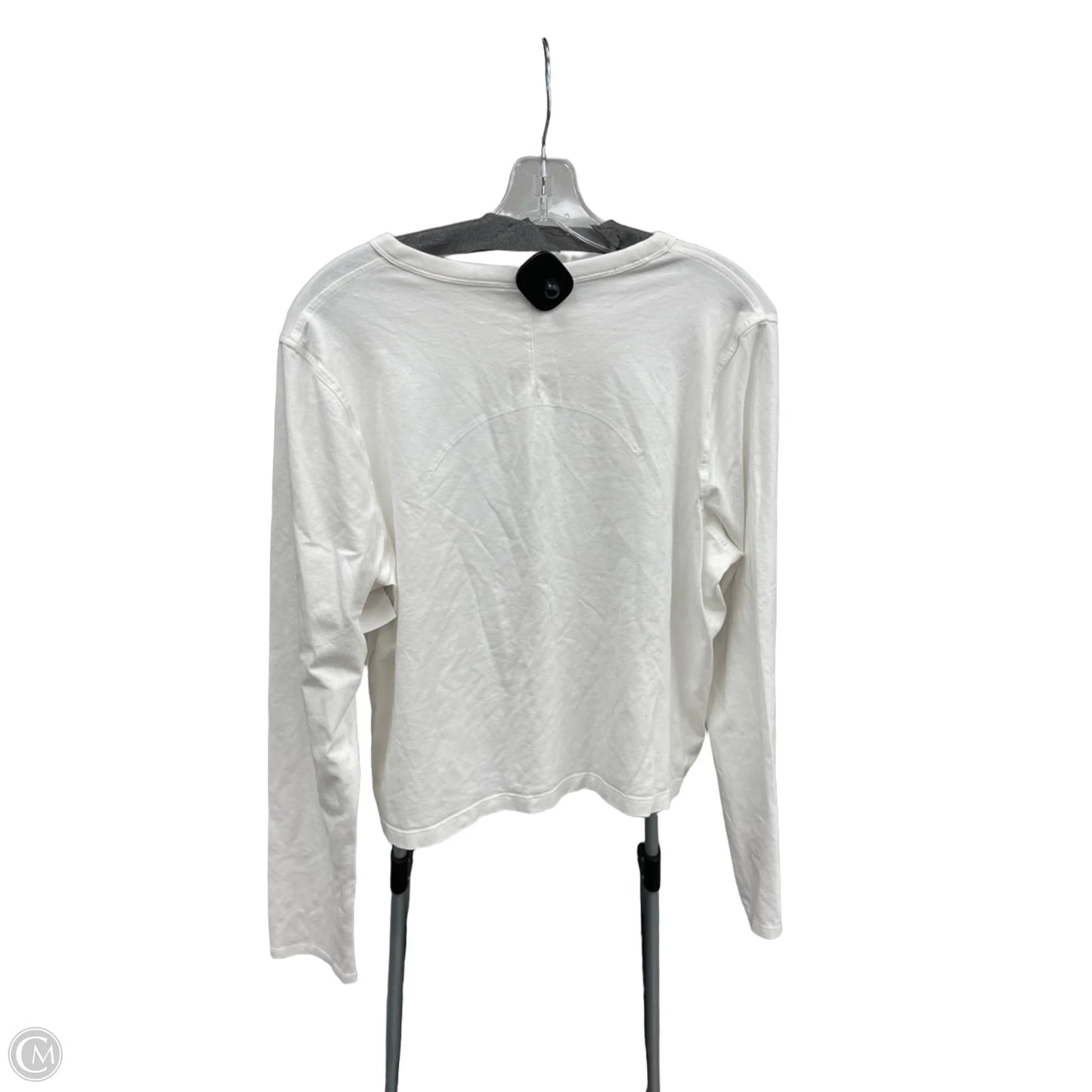 Athletic Top Long Sleeve Crewneck By Lululemon In White, Size: 12