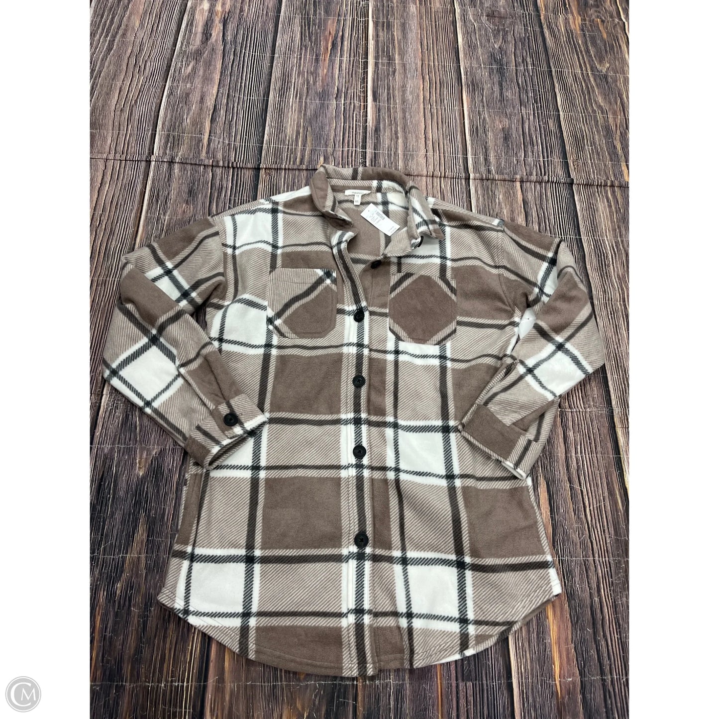 Jacket Shirt By Maurices In Brown, Size: Xs