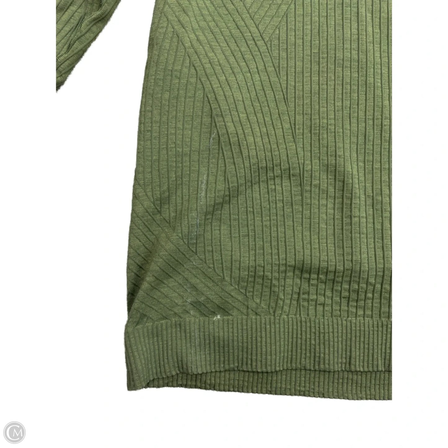 Athletic Top Long Sleeve Collar By Lululemon In Green, Size: M
