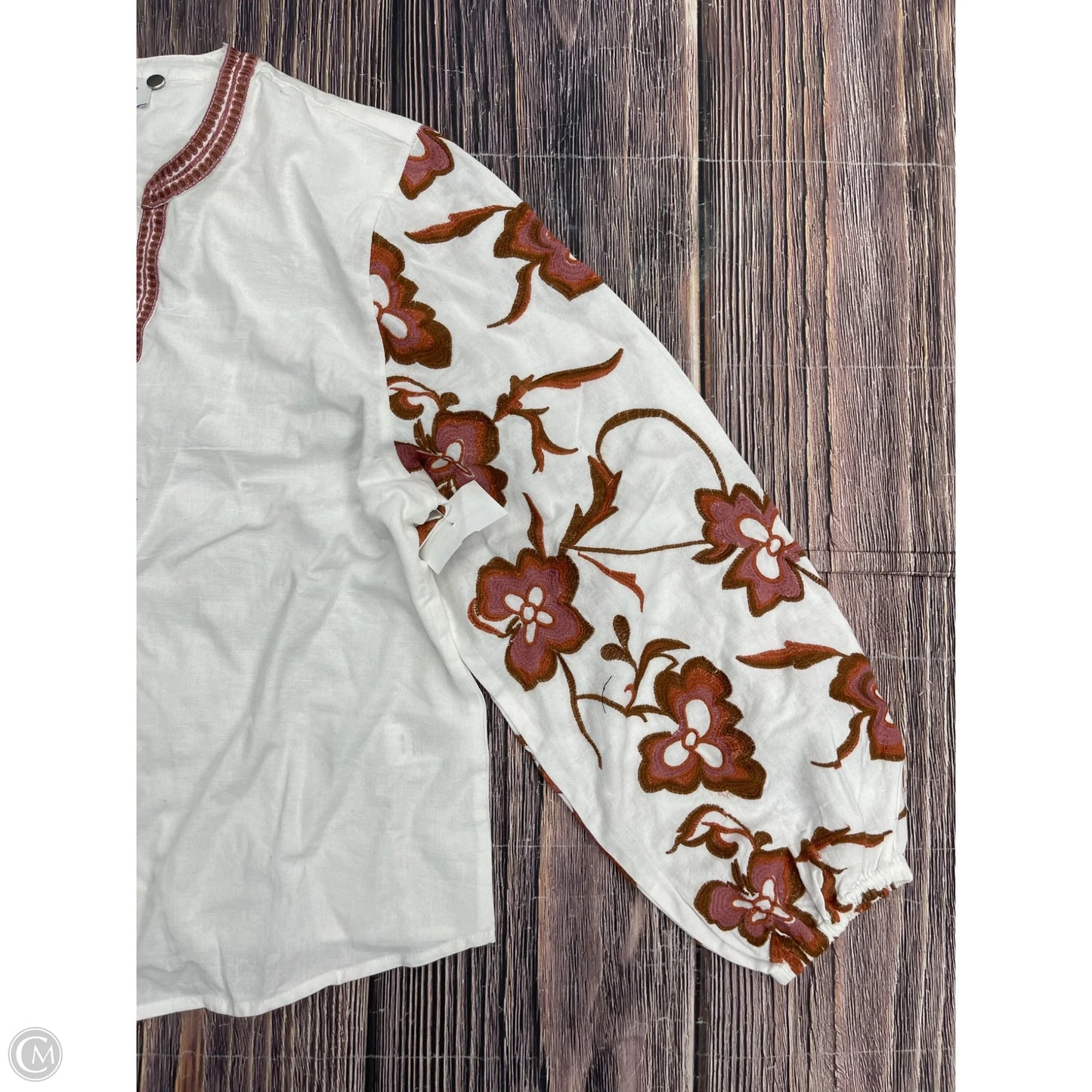 Top Long Sleeve By Calypso St Barth In White, Size: M