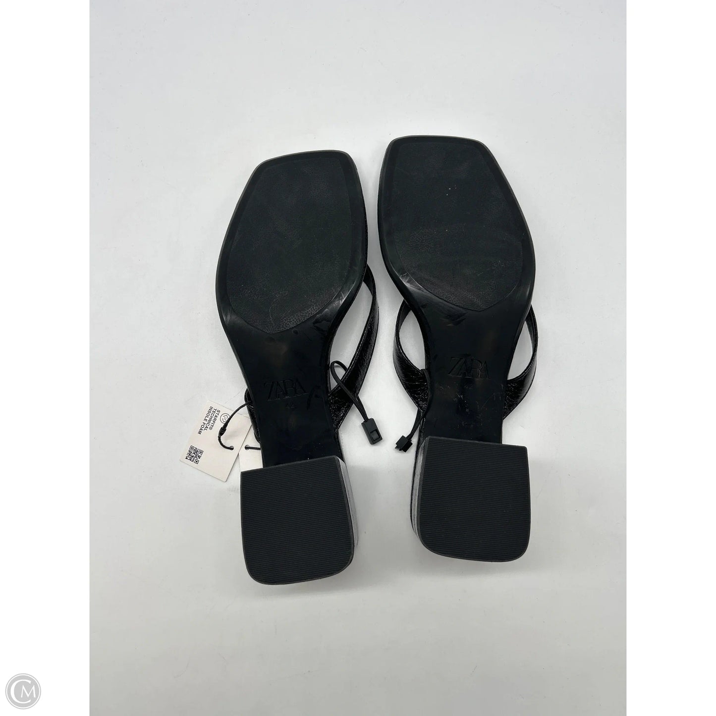 Sandals Heels Block By Zara In Black, Size: 11