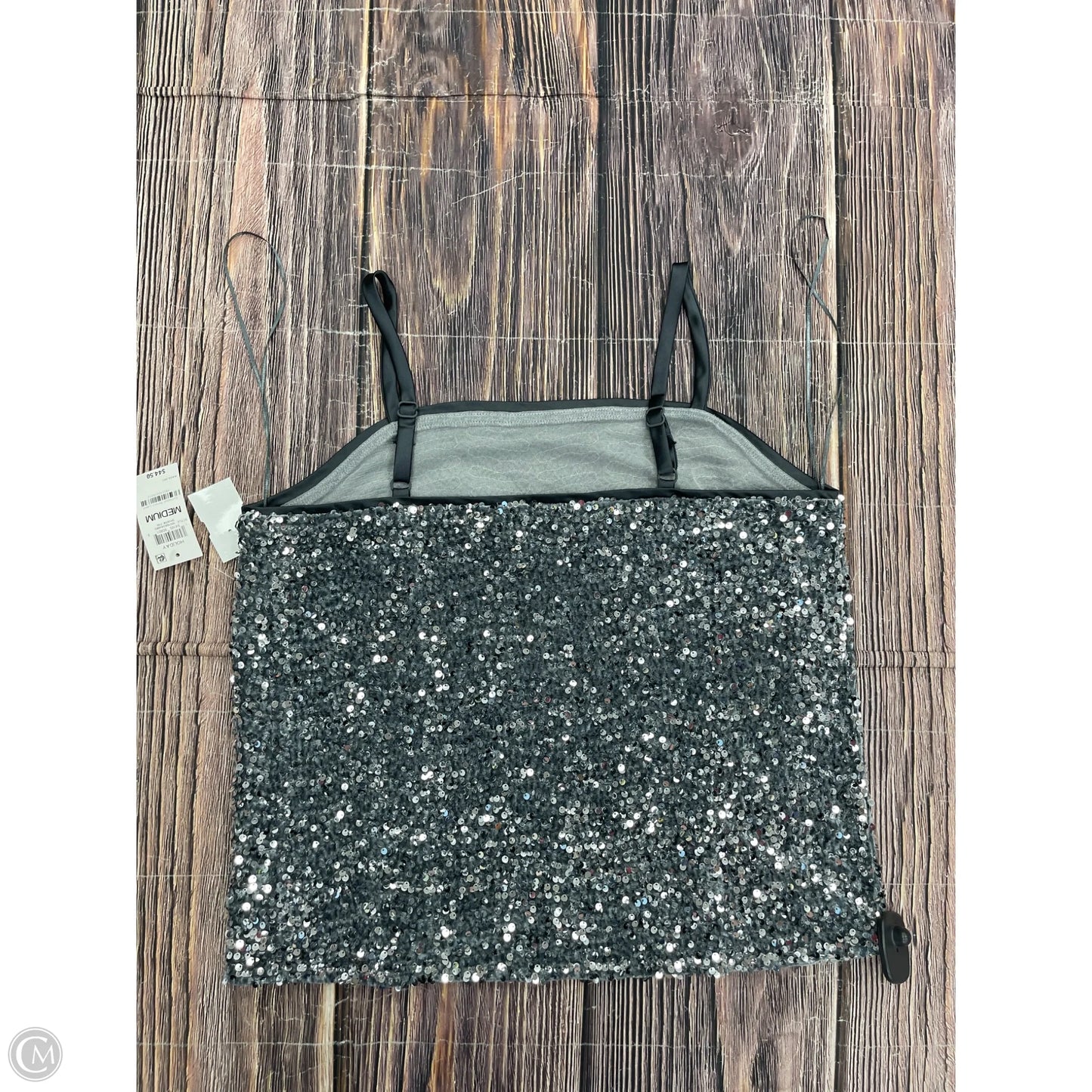 Top Sleeveless By On 34th In Silver, Size: M