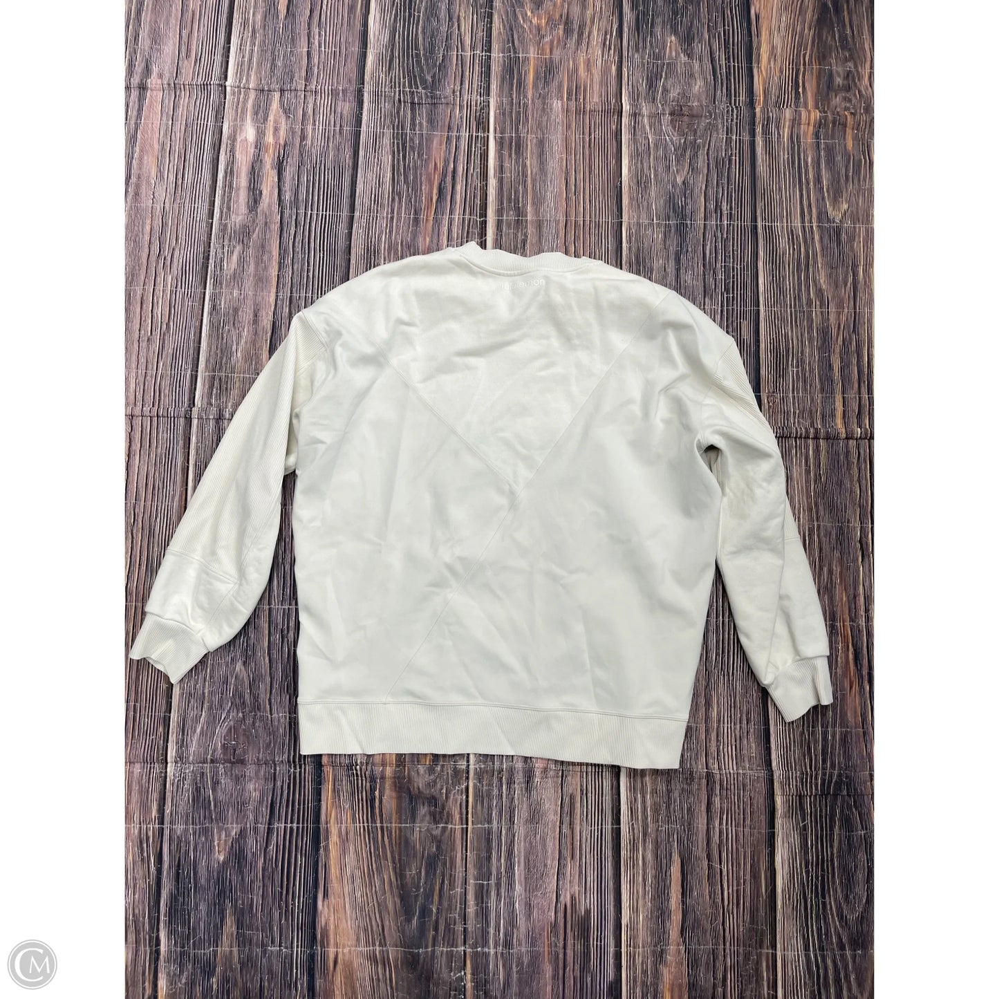 Athletic Sweatshirt Crewneck By Lululemon In Cream, Size: 14