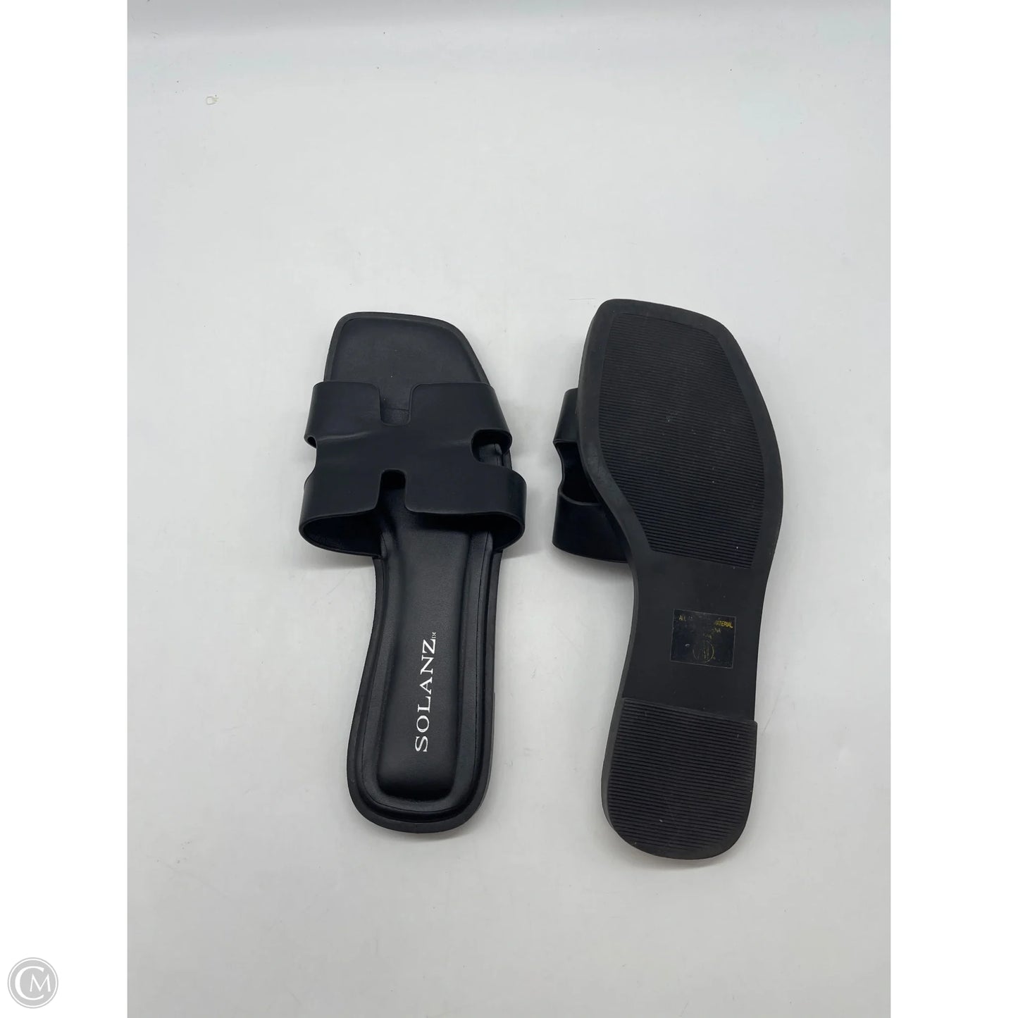 Sandals Flats By Solanz In Black, Size: 7