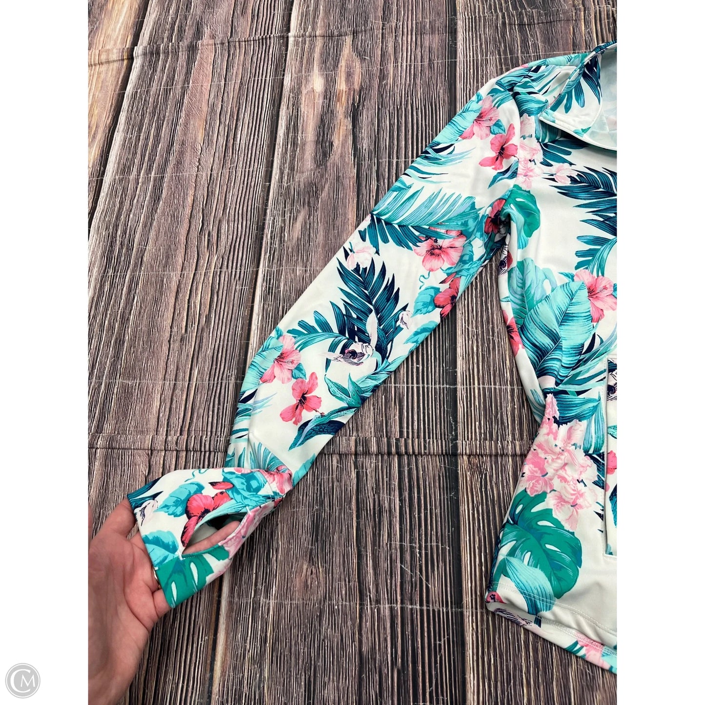 Athletic Jacket By Tommy Bahama In Floral Print, Size: S