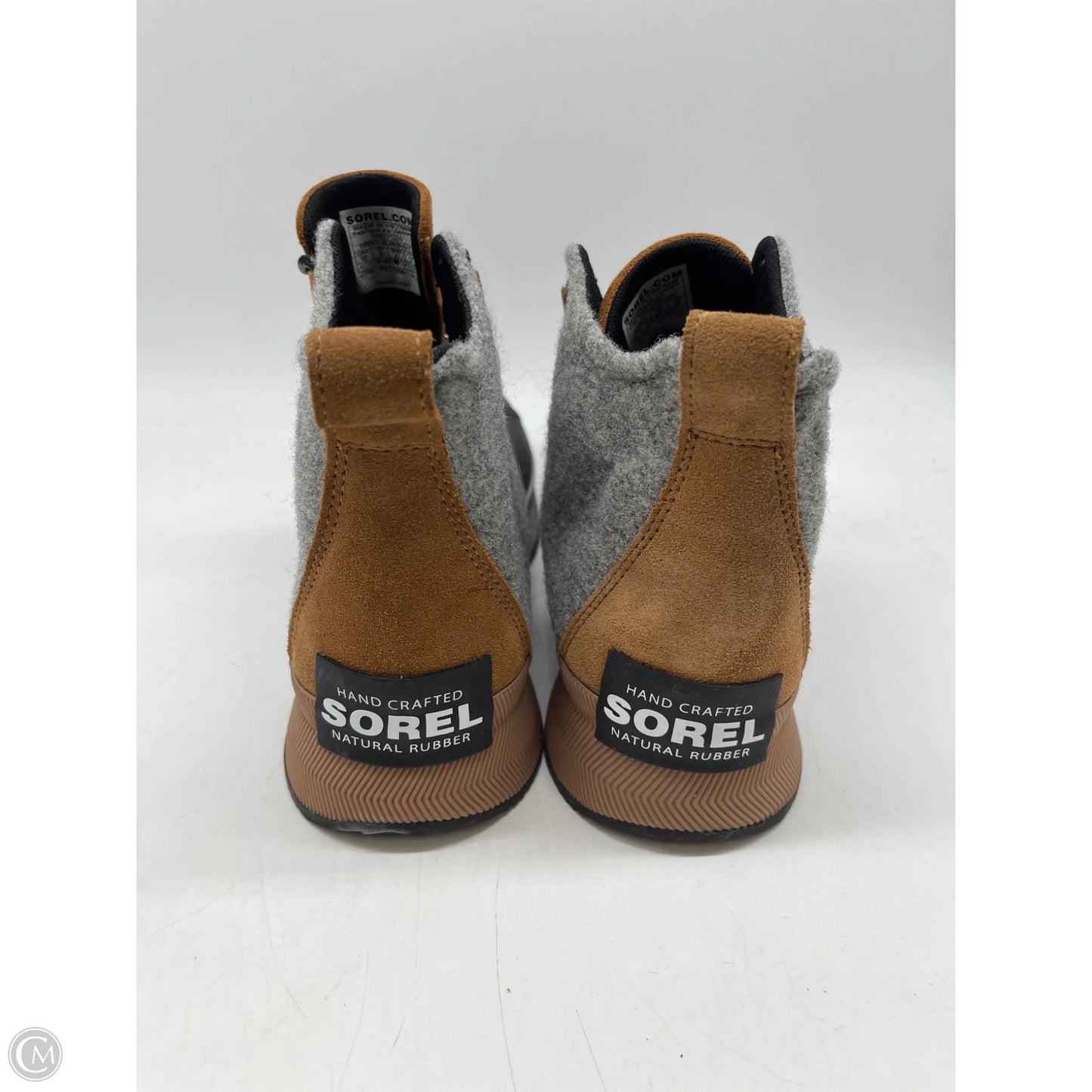 Boots Ankle Heels By Sorel In Brown & Grey, Size: 10