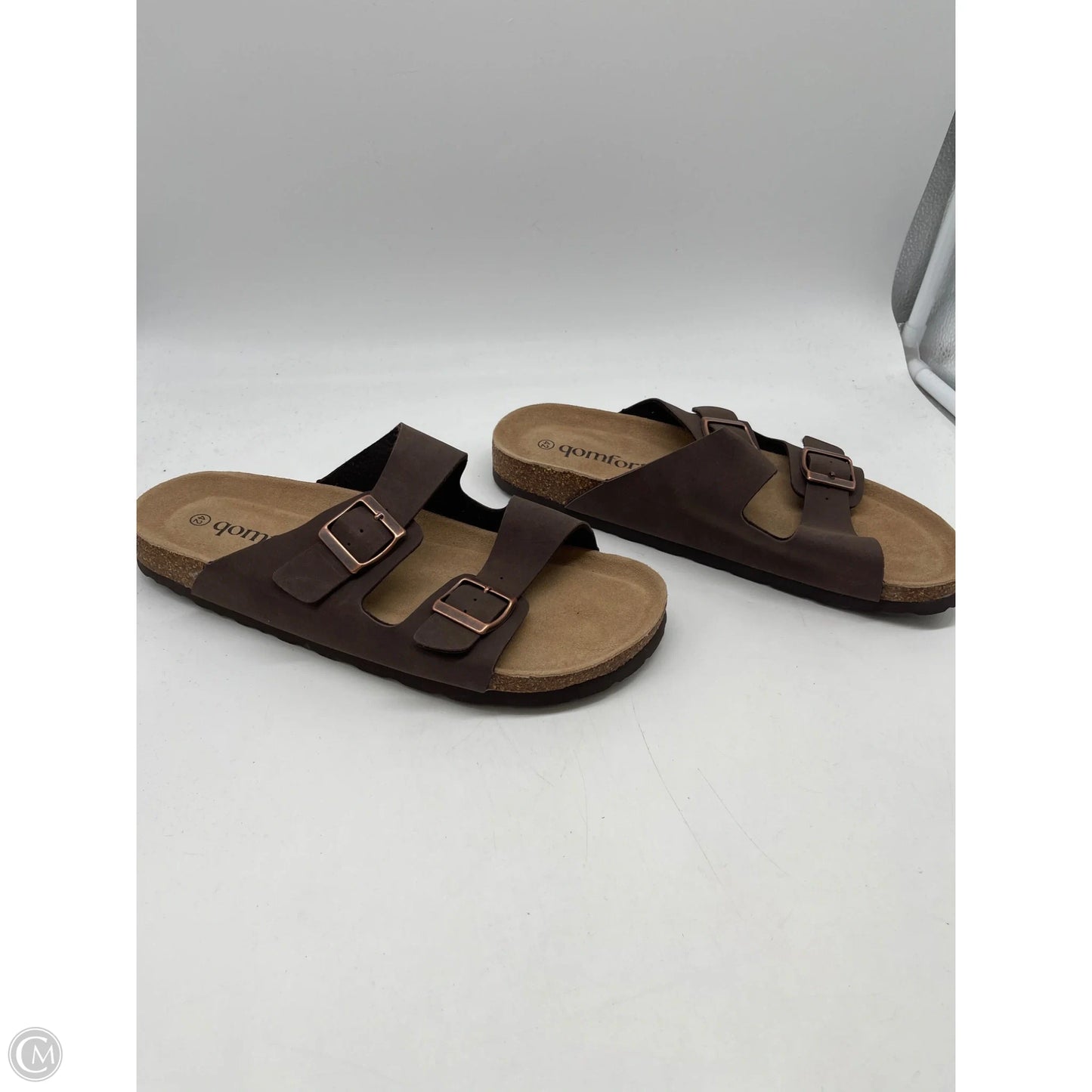 Sandals Flats By Clothes Mentor In Brown, Size: 10