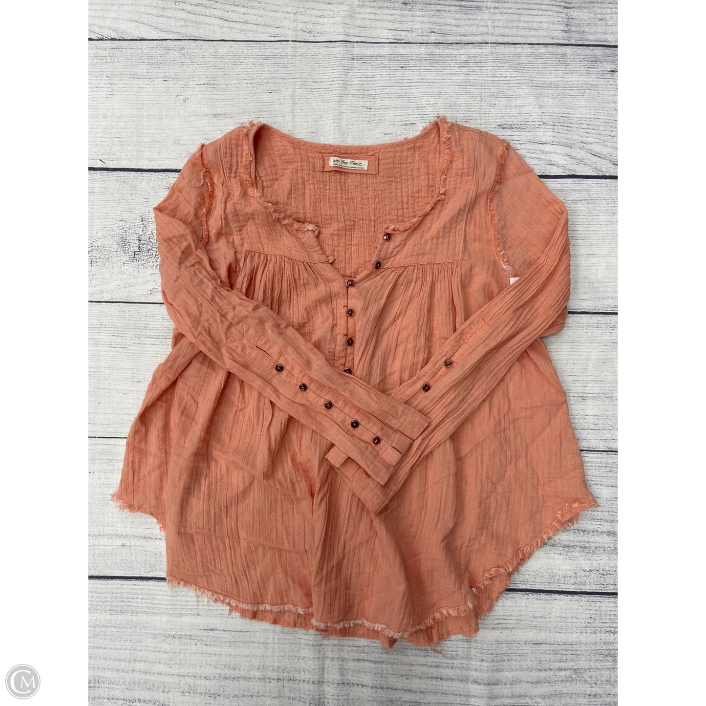 Top Long Sleeve By We The Free In Pink, Size: L