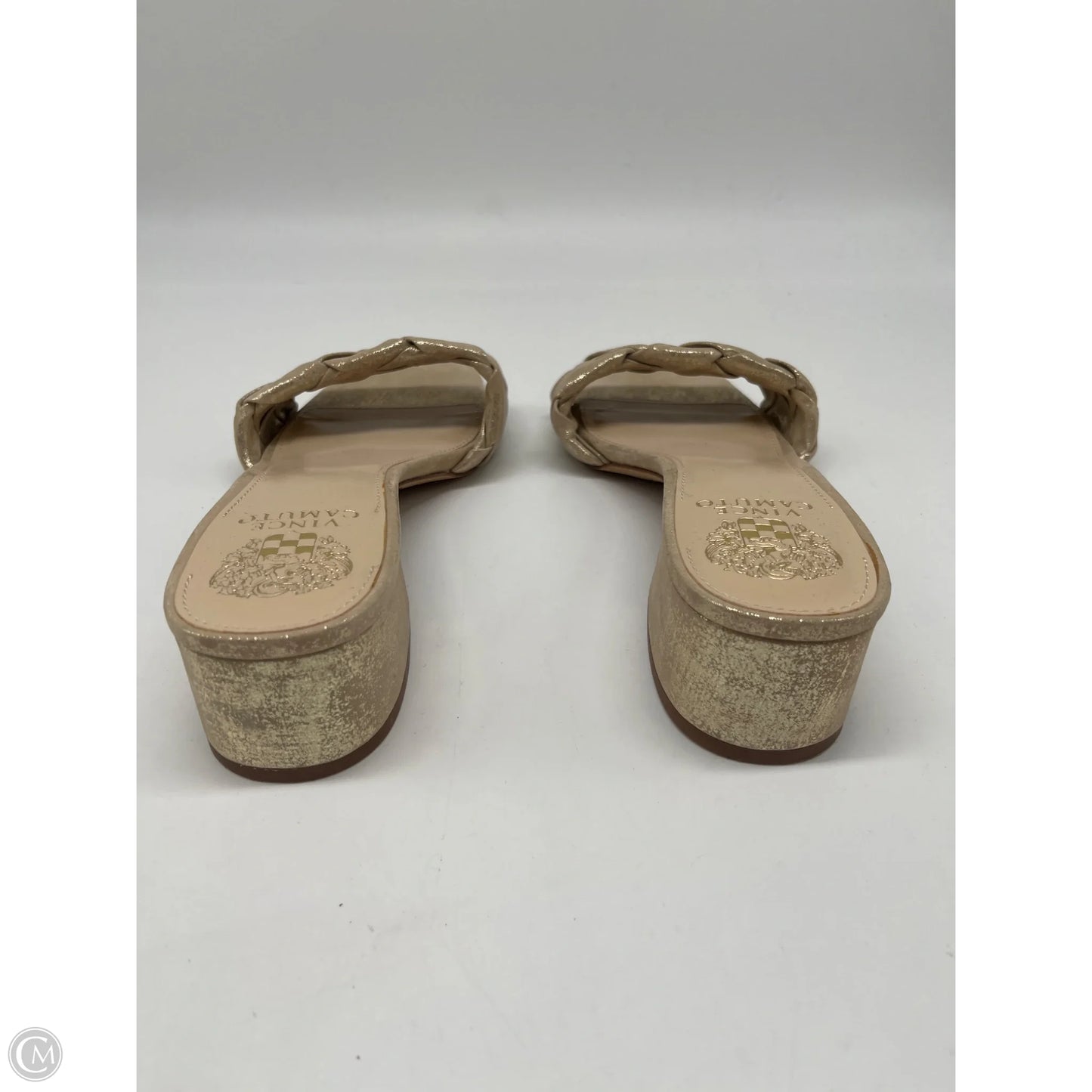 Sandals Heels Block By Vince Camuto In Gold, Size: 8.5