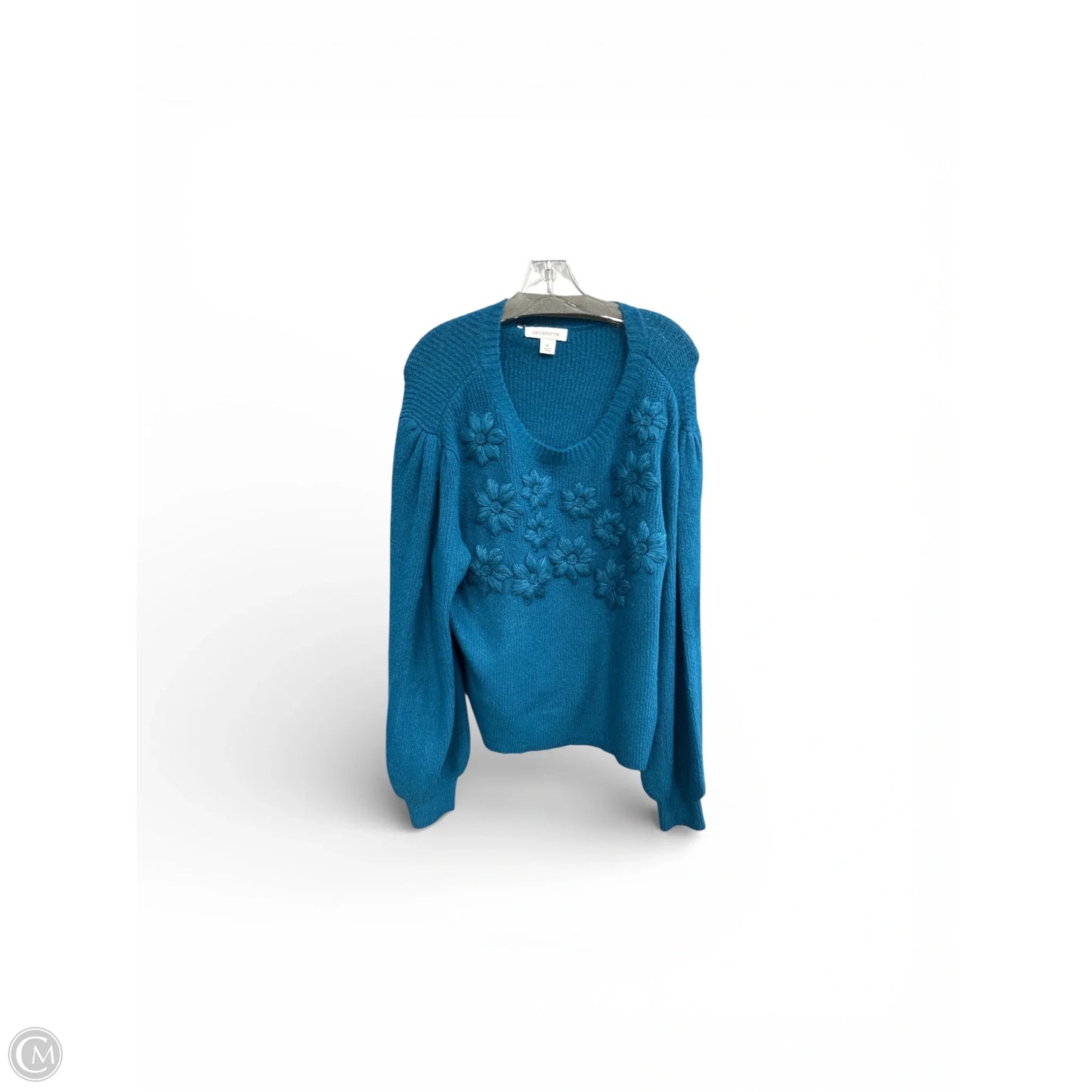 Top Long Sleeve By Liz Claiborne In Blue, Size: Xl