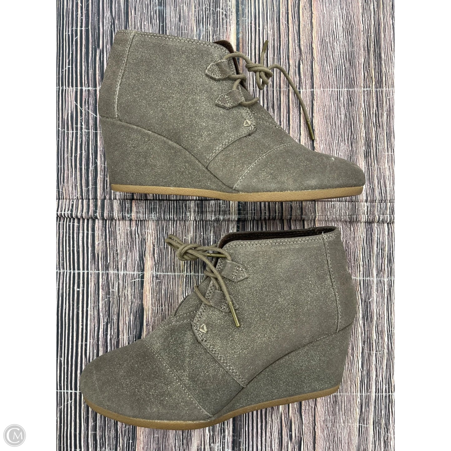 Shoes Heels Wedge By Toms In Brown, Size: 9.5