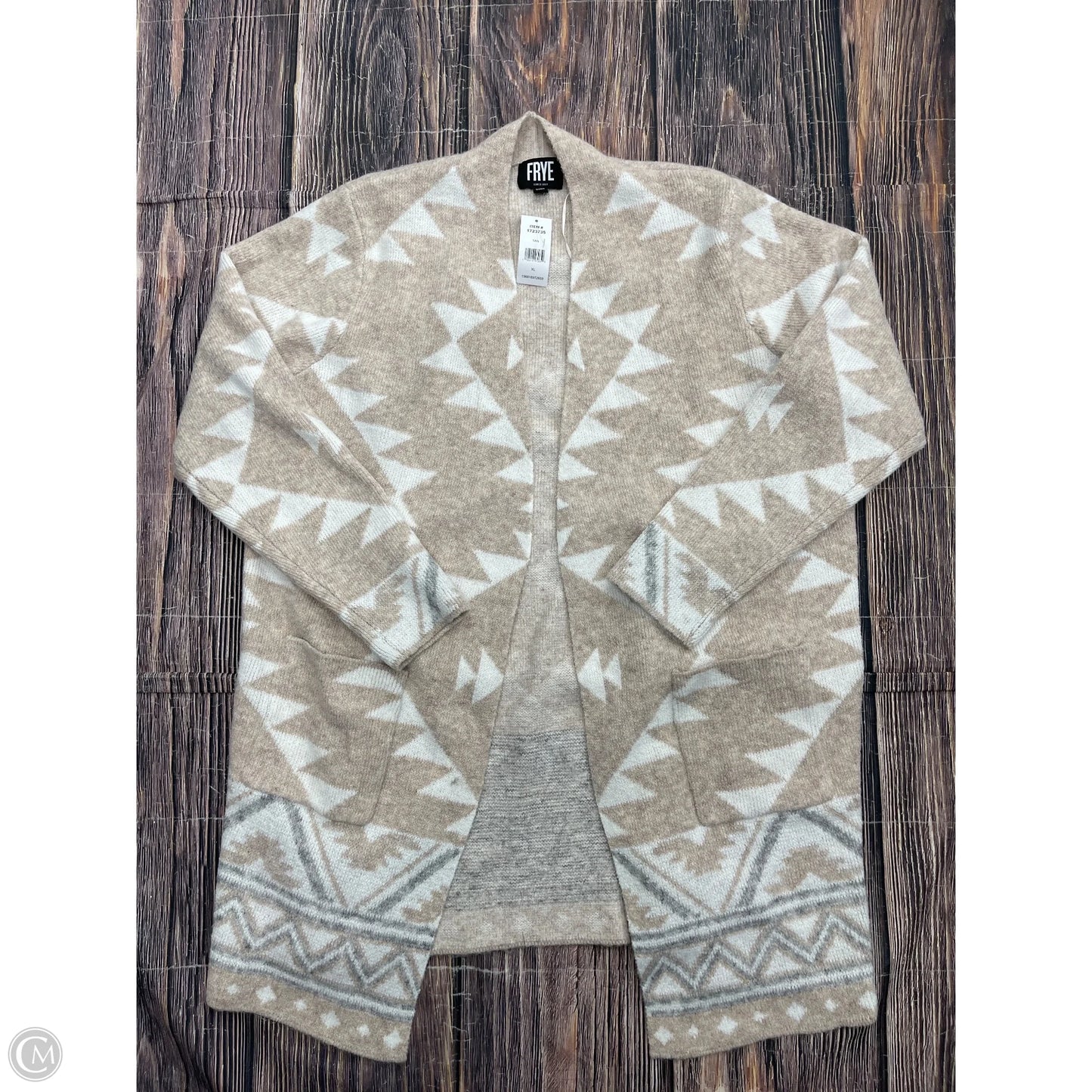 Cardigan Designer By Frye In Tan, Size: Xl