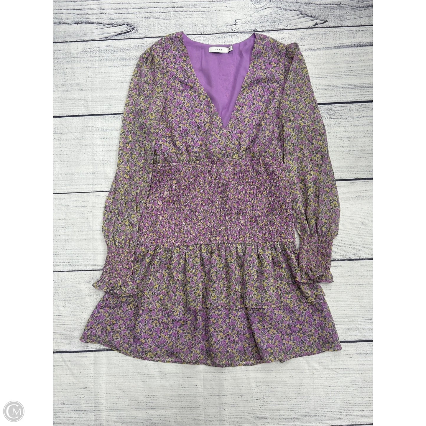 Dress Casual Short By Lush In Purple, Size: M