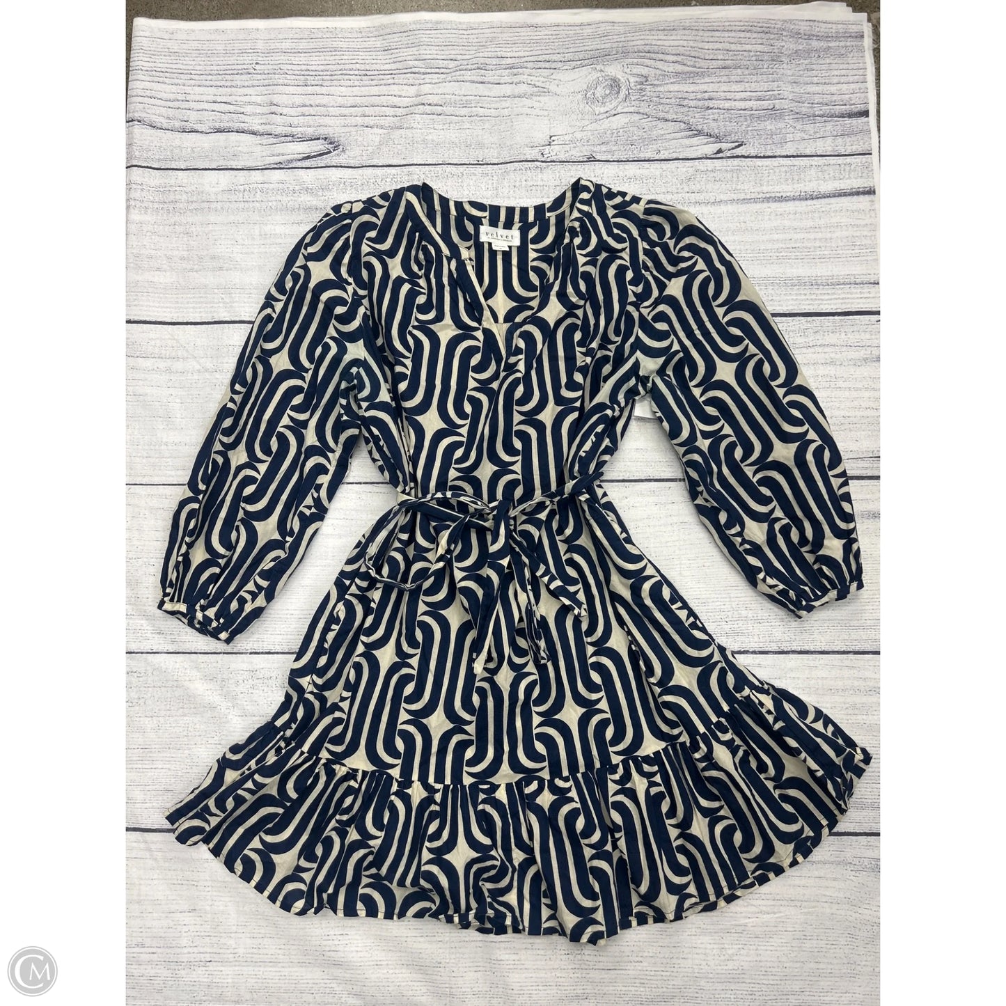 Dress Casual Short By Velvet In Blue, Size: M