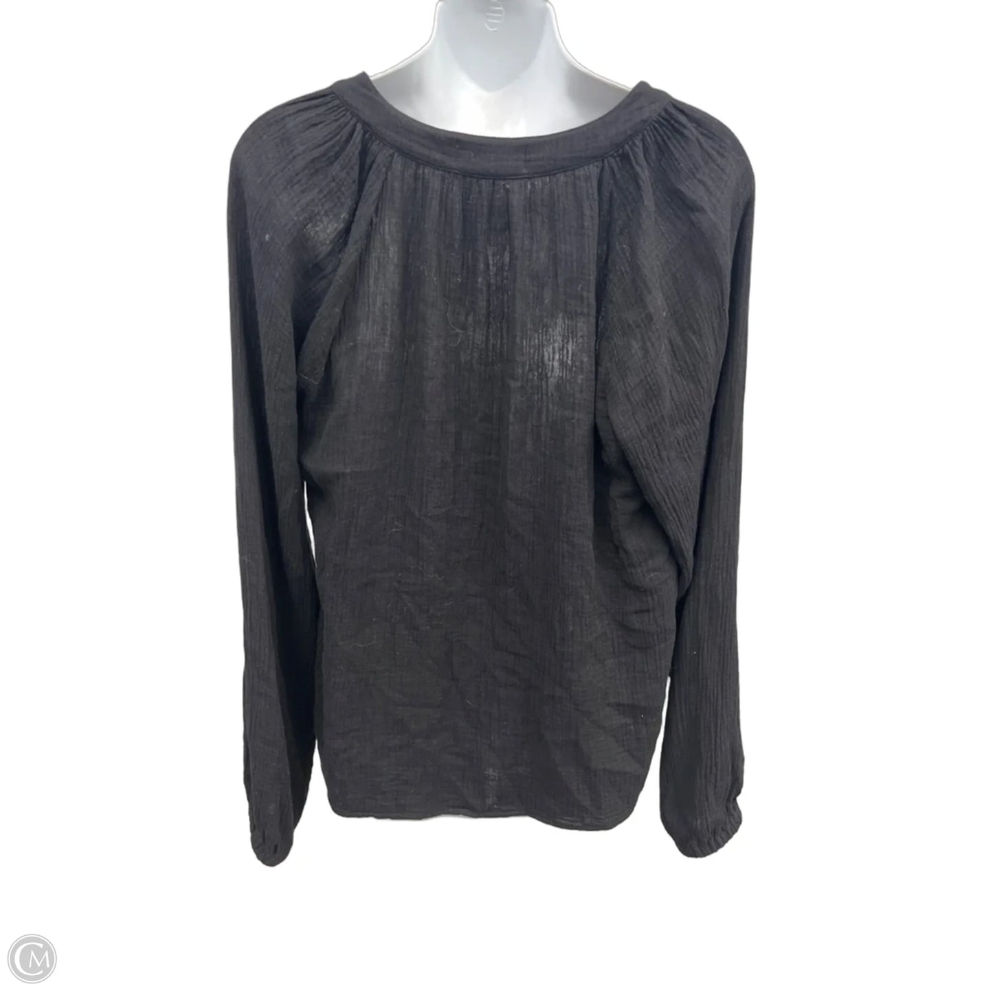 Top Long Sleeve By Cloth & Stone In Black, Size: M