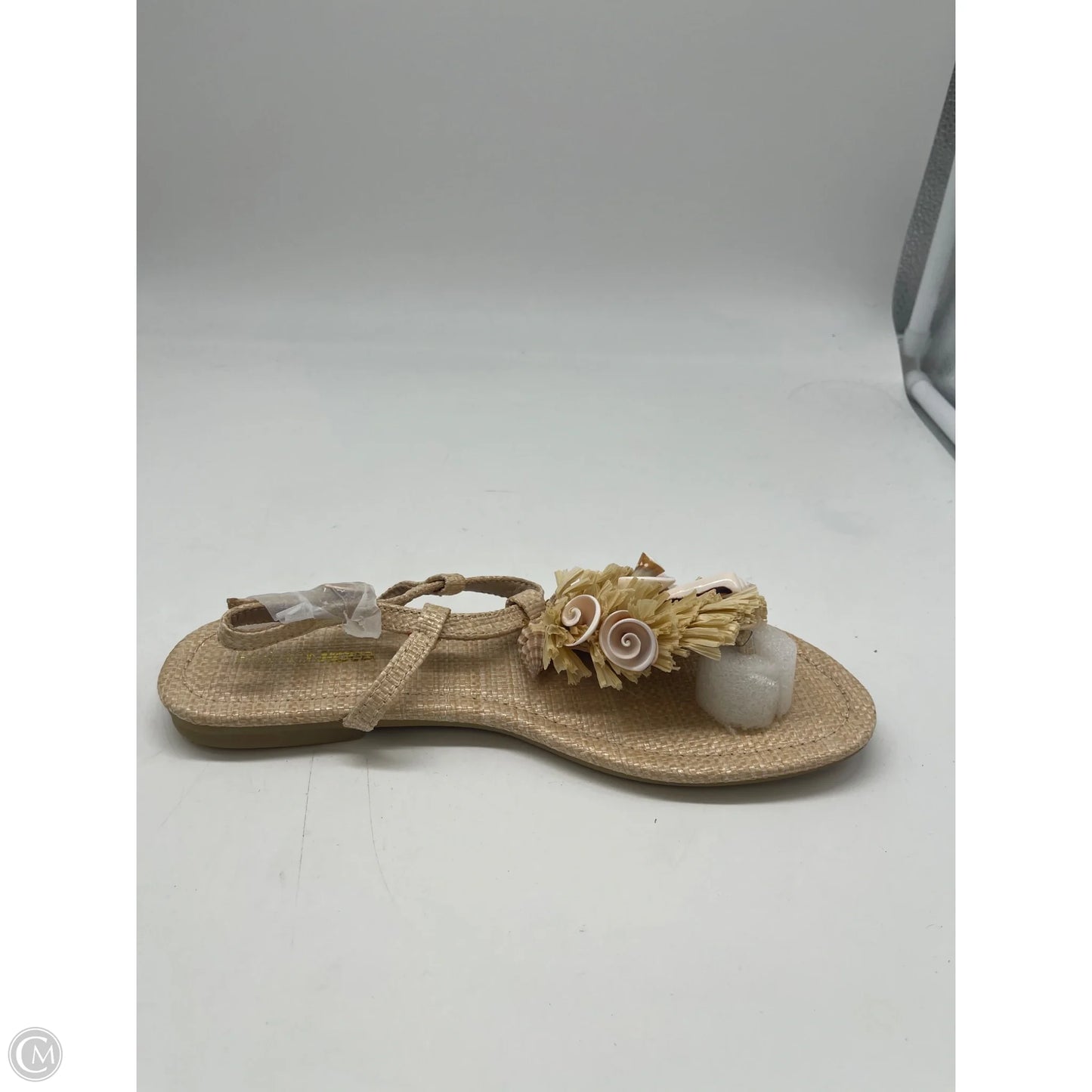 Sandals Flats By Fashion Nova In Tan, Size: 7.5