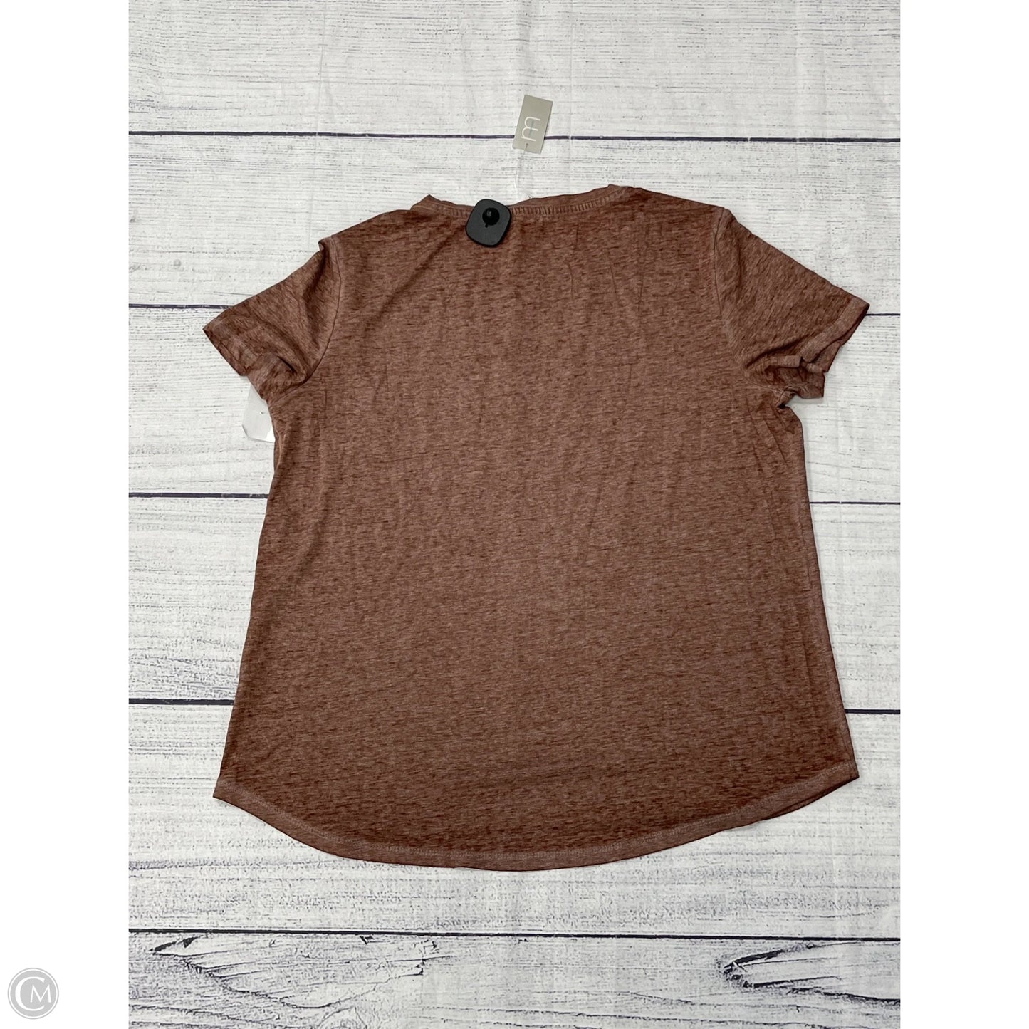 Top Short Sleeve By Maurices In Brown, Size: L