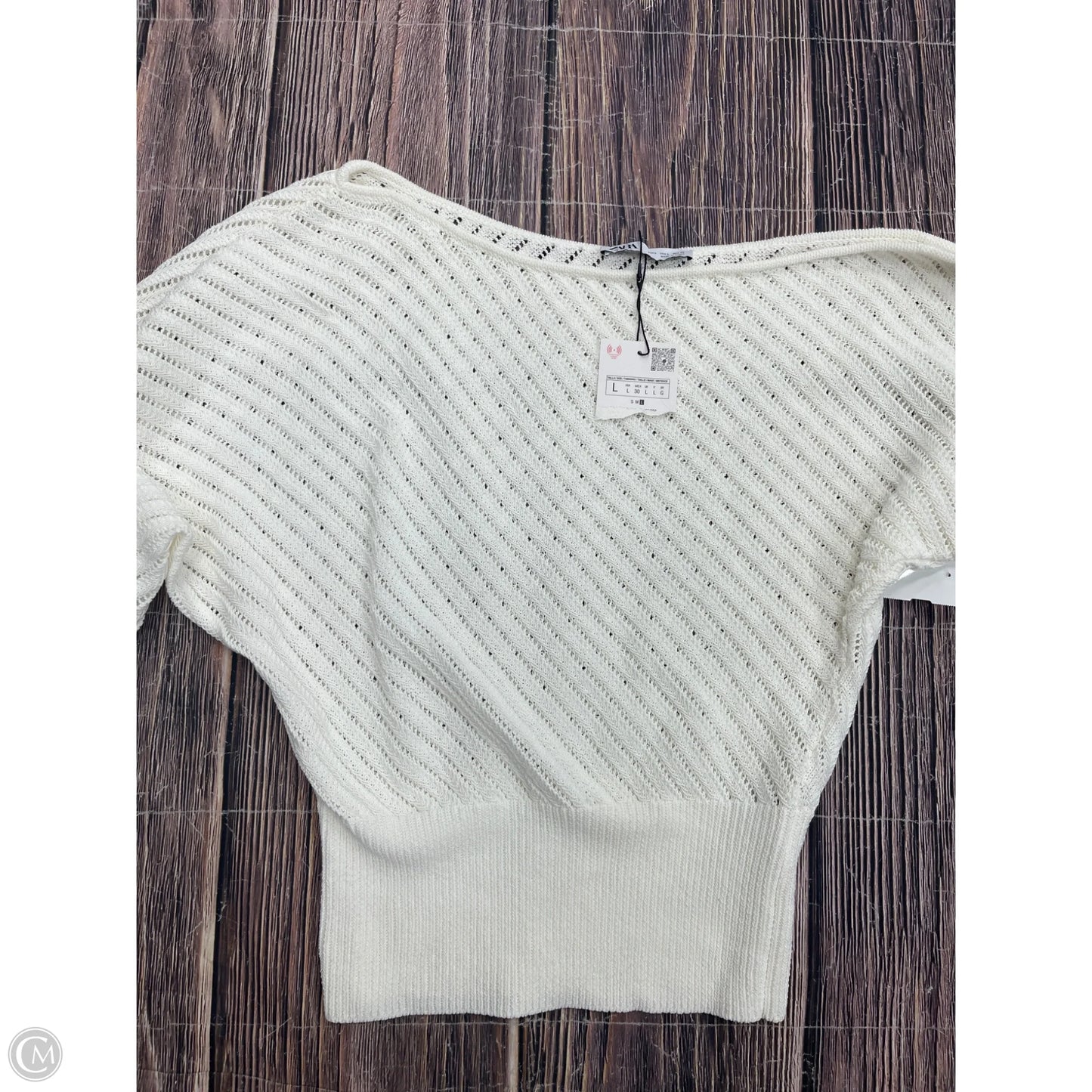 Sweater By Zara In White, Size: L