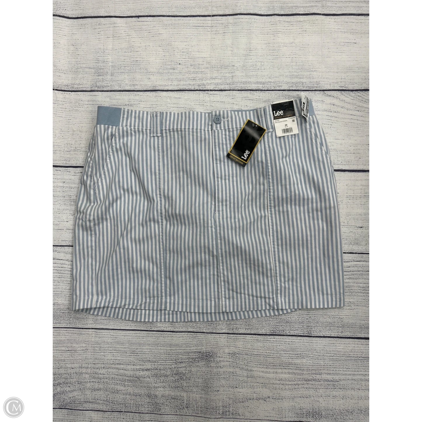 Skort By Lee In Blue & White, Size: 20