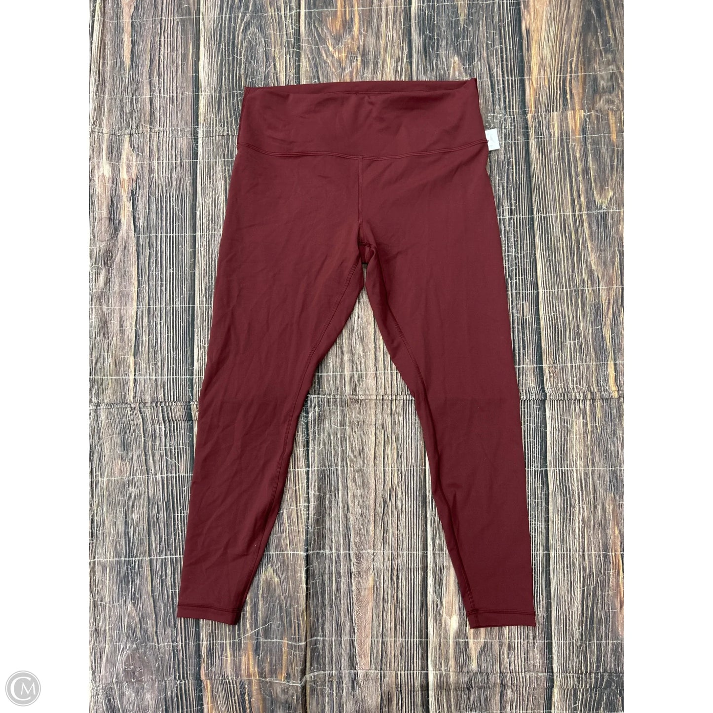 Athletic Leggings By Lululemon In Red, Size: 16