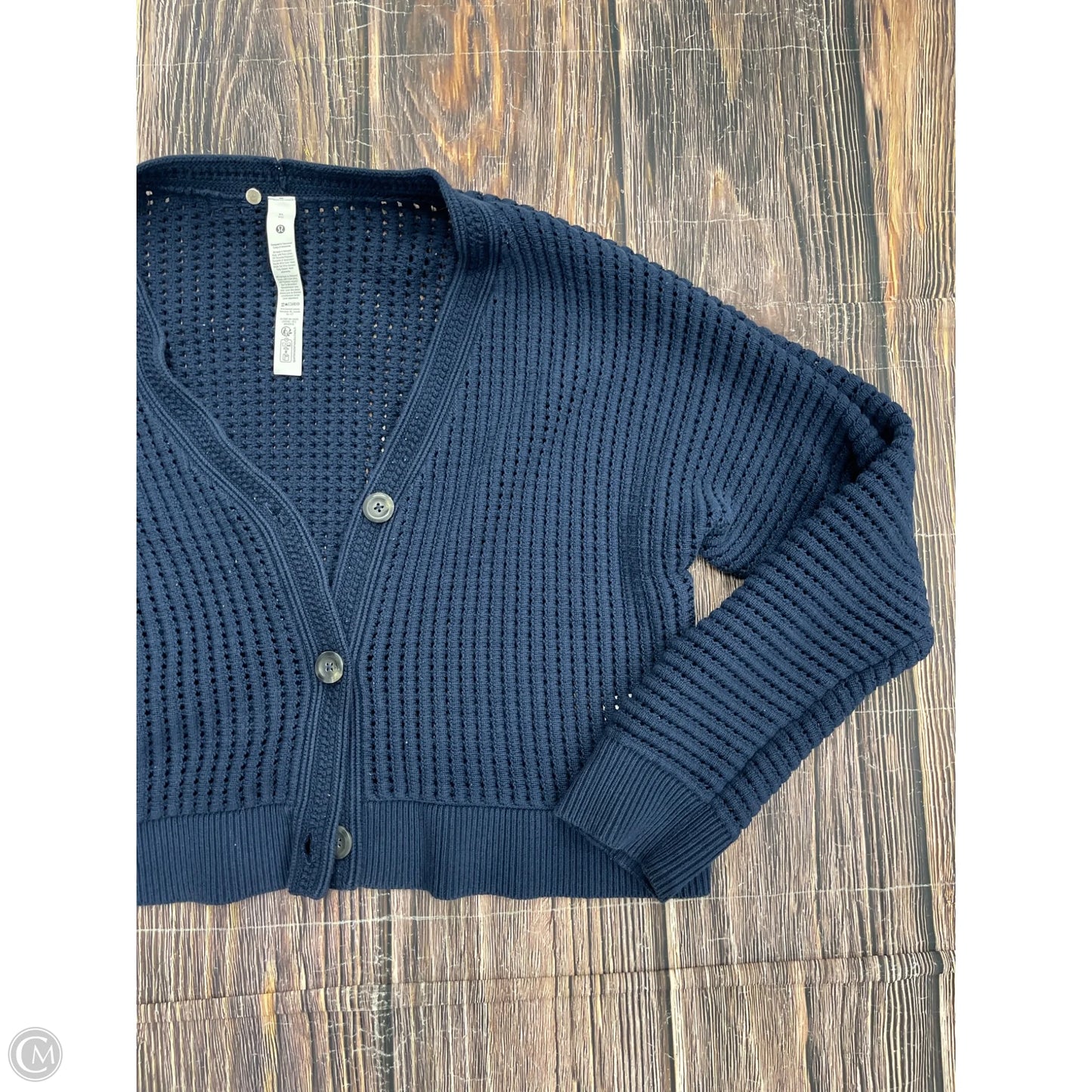 Sweater Cardigan By Lululemon In Blue, Size: Xl
