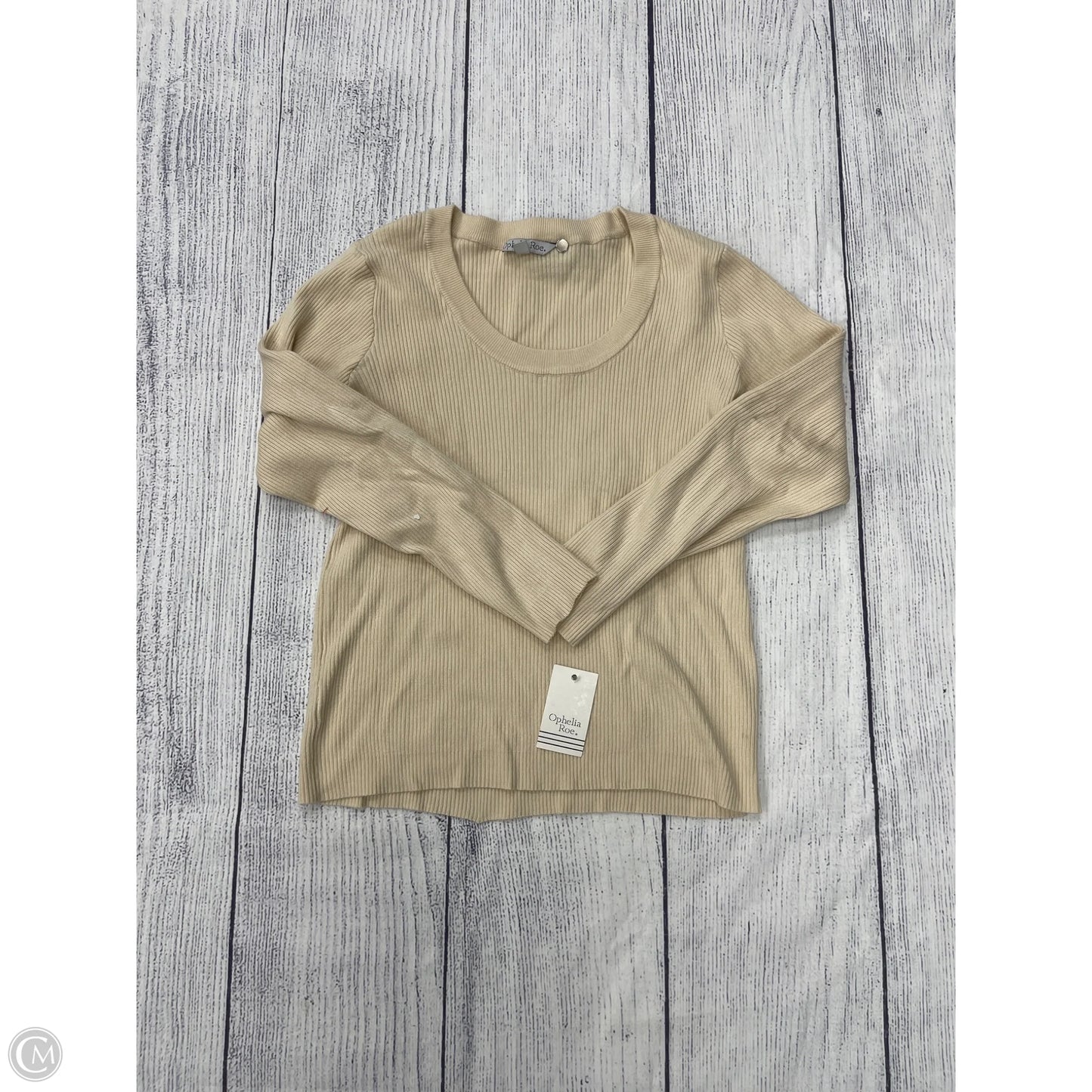 Top Long Sleeve By Ophelia Roe In Cream, Size: 1x