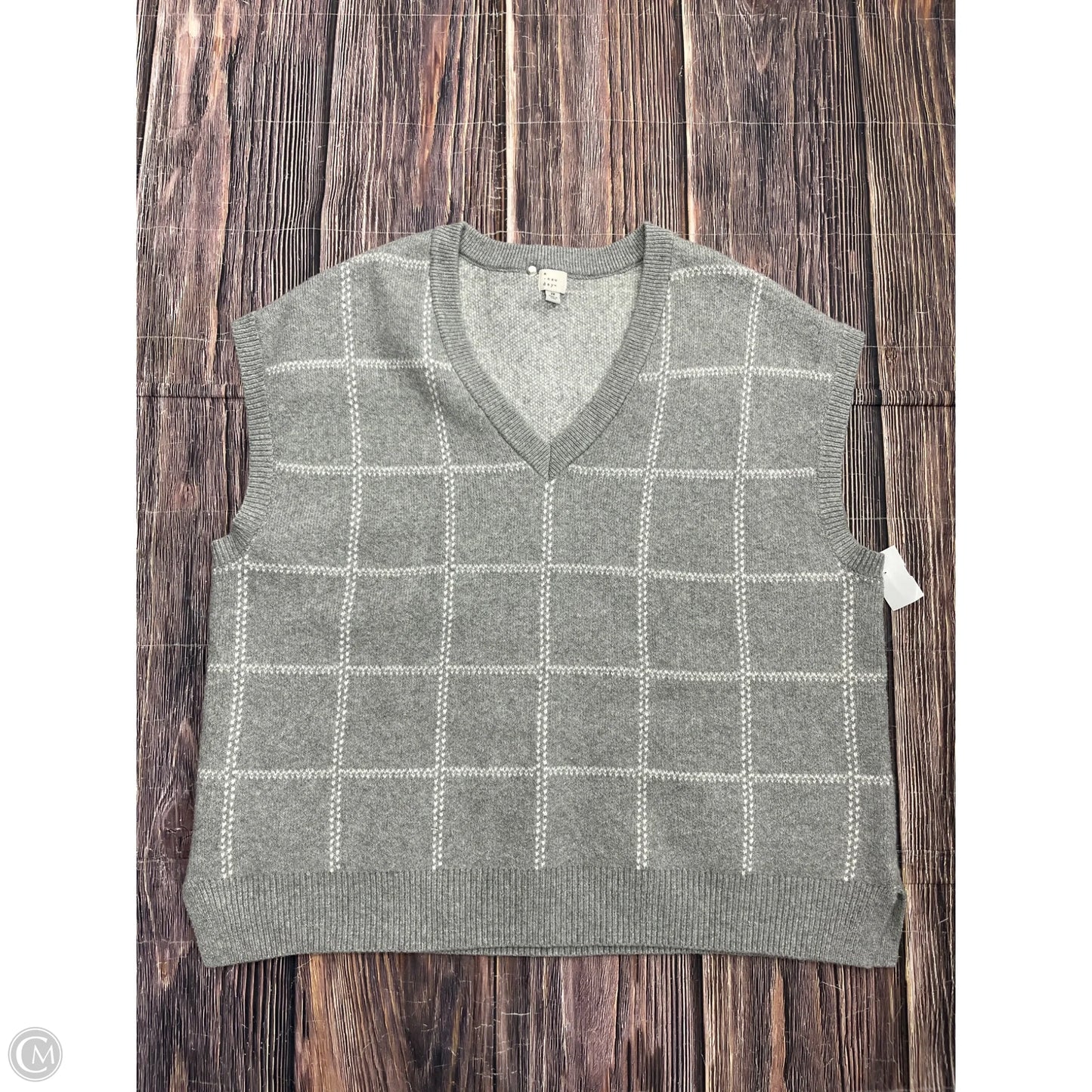 Vest Sweater By A New Day In Grey, Size: 2x