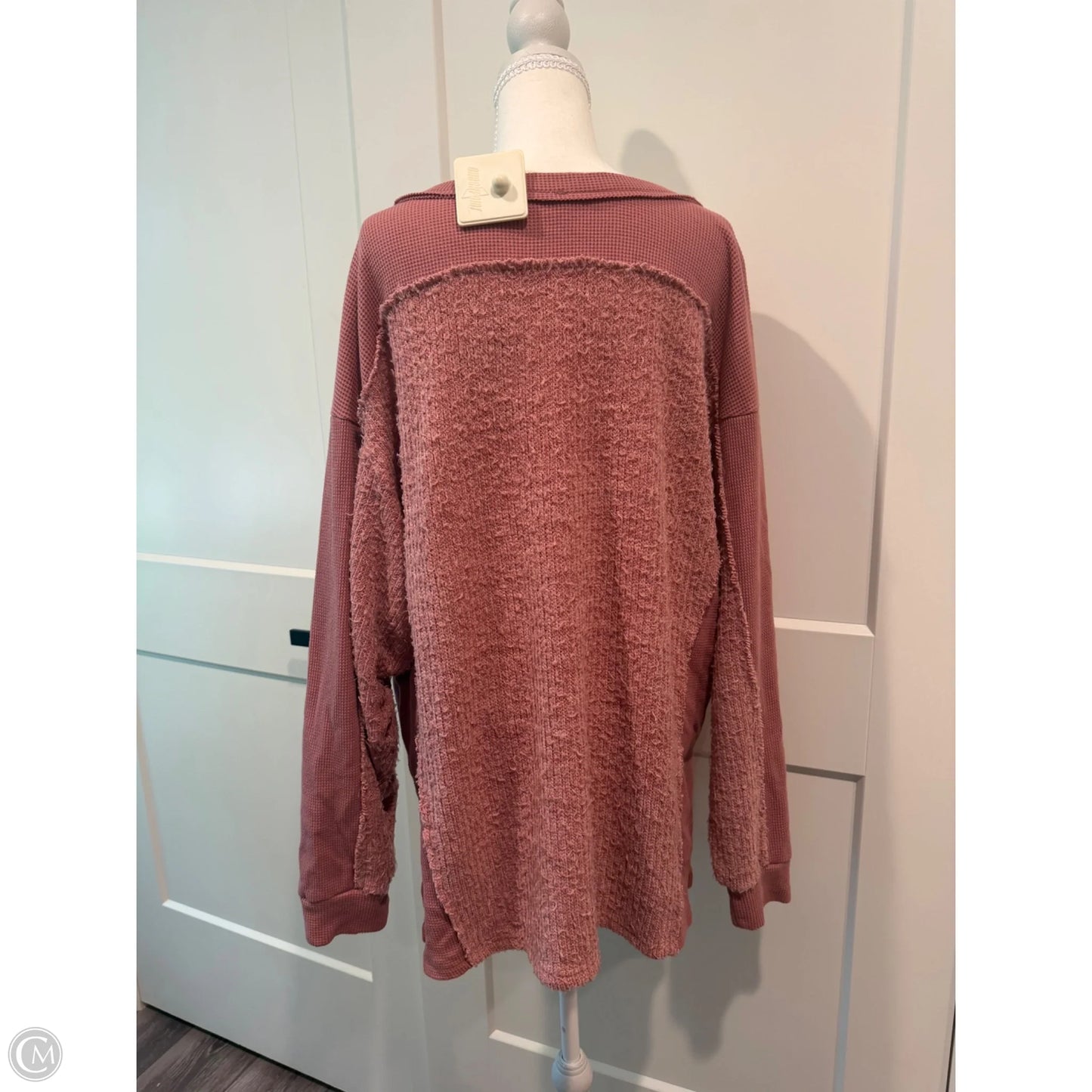 Top Long Sleeve By Gigio In Pink, Size: L