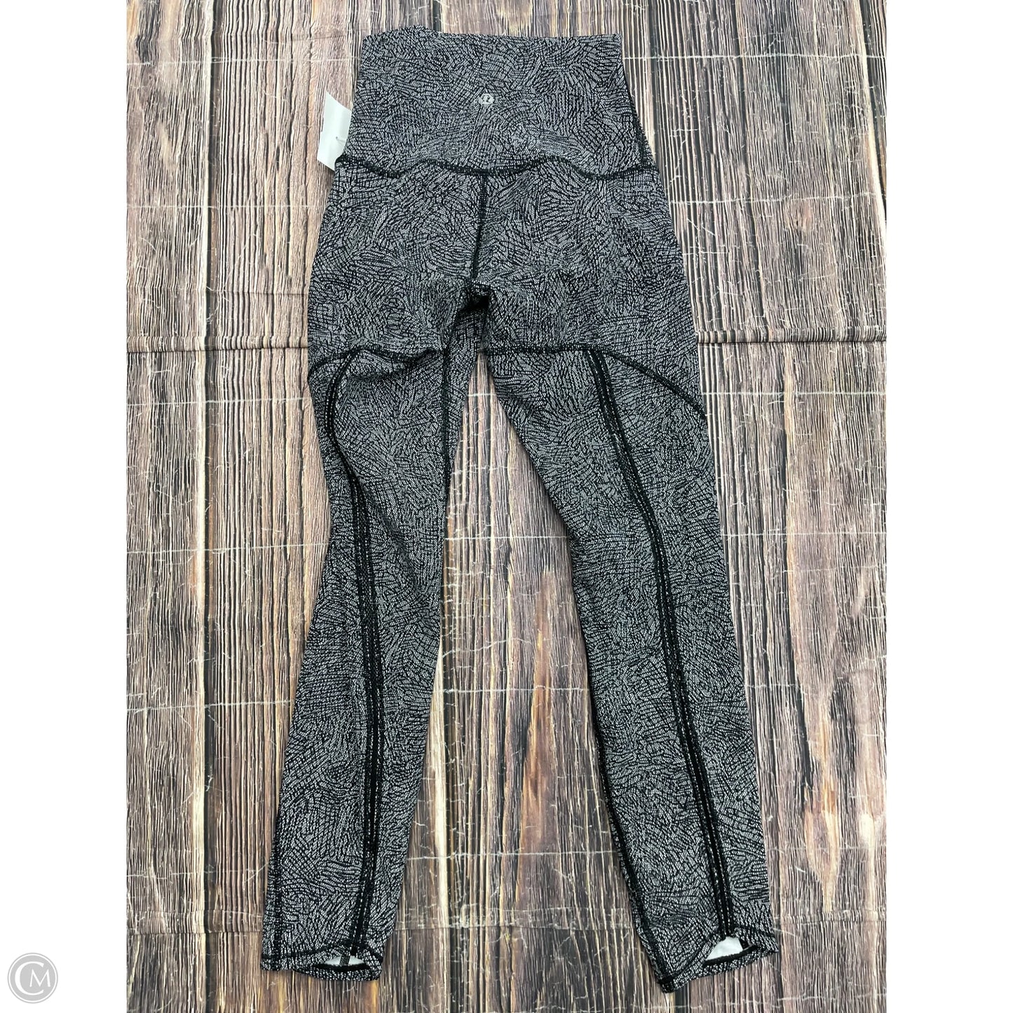 Athletic Leggings By Lululemon In Black & White, Size: 2