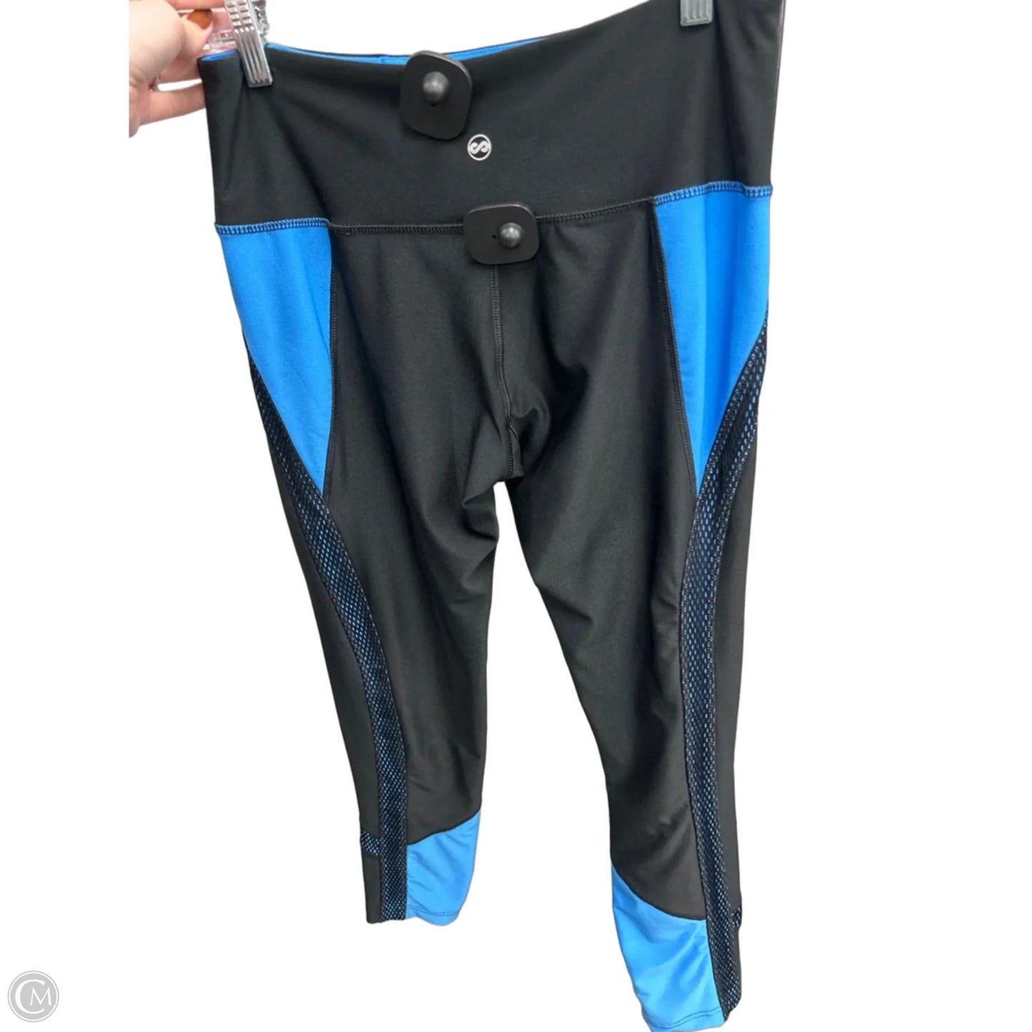 Athletic Leggings By Abs In Black & Blue, Size: M
