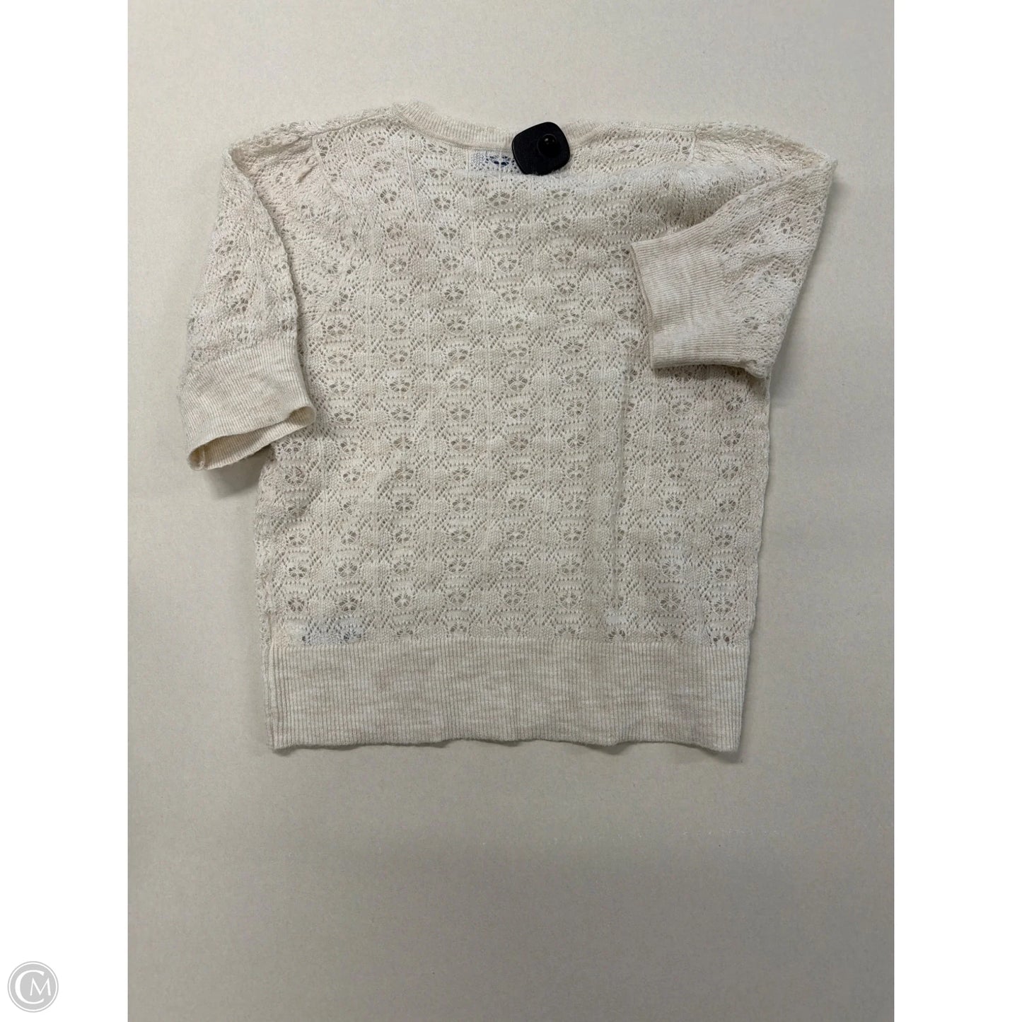 Sweater Short Sleeve By Old Navy In Cream, Size: S