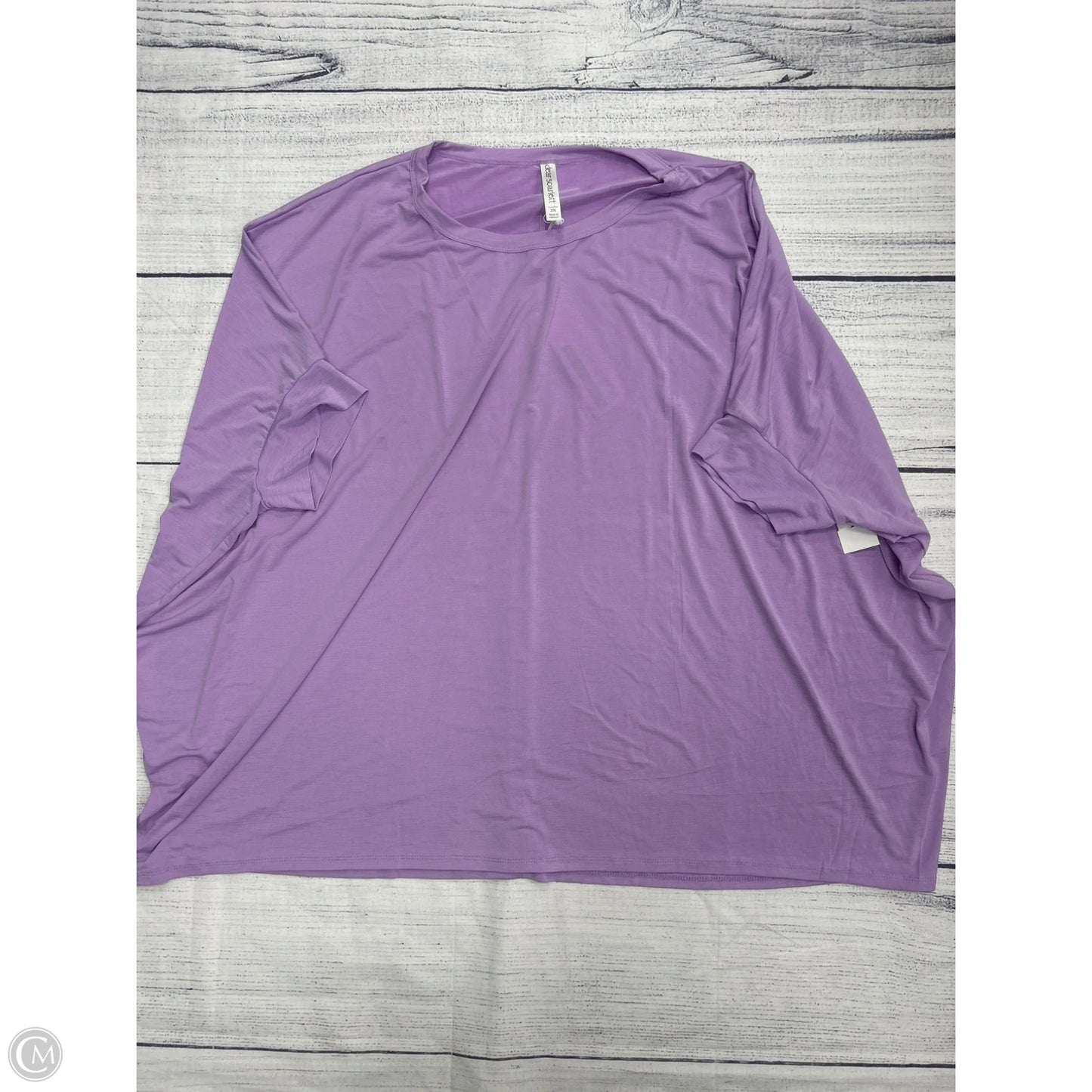 Top Short Sleeve By Dear Scarlett In Purple, Size: 2x