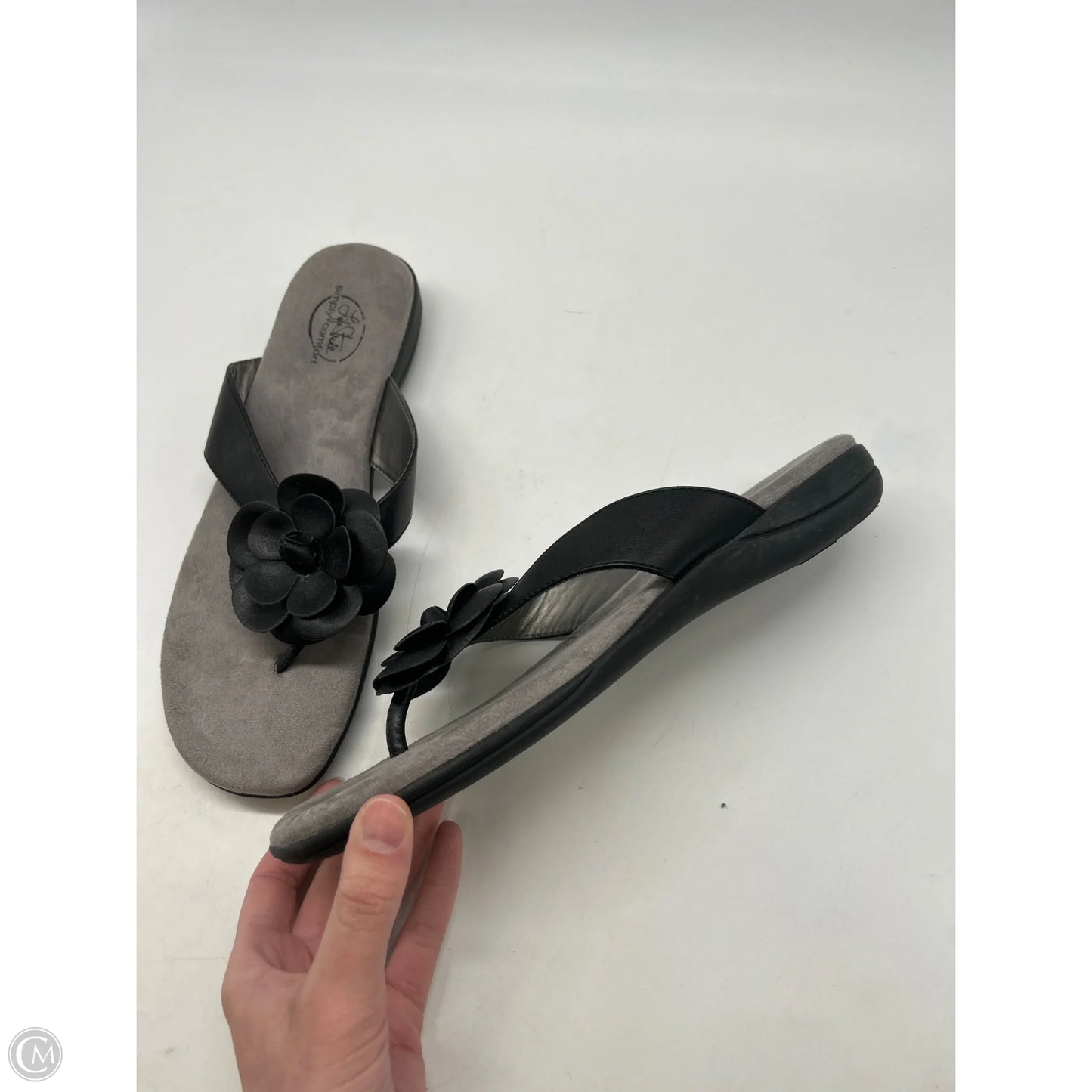 Sandals Flip Flops By Life Stride In Black, Size: 11