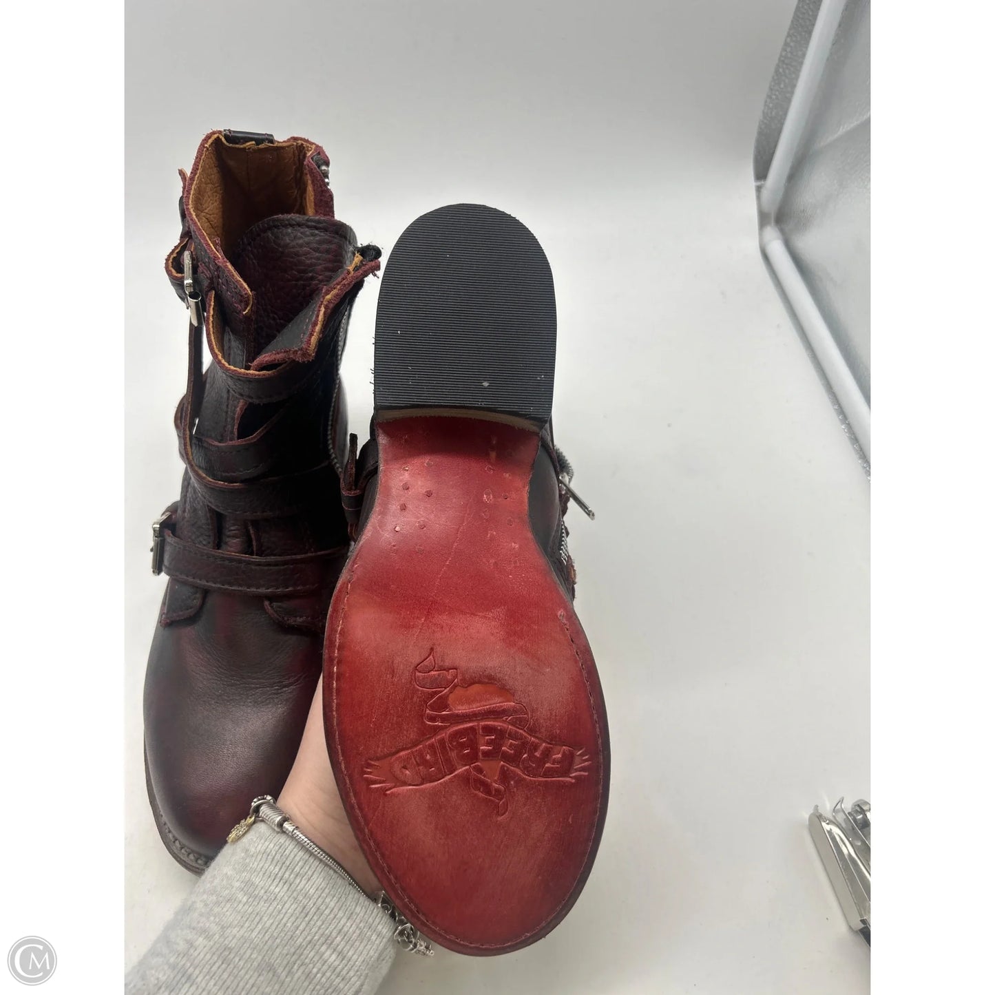 Boots Ankle Flats By Freebird In Red, Size: 8