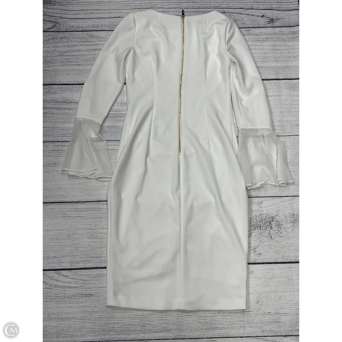 Dress Work By Calvin Klein In White, Size: 2