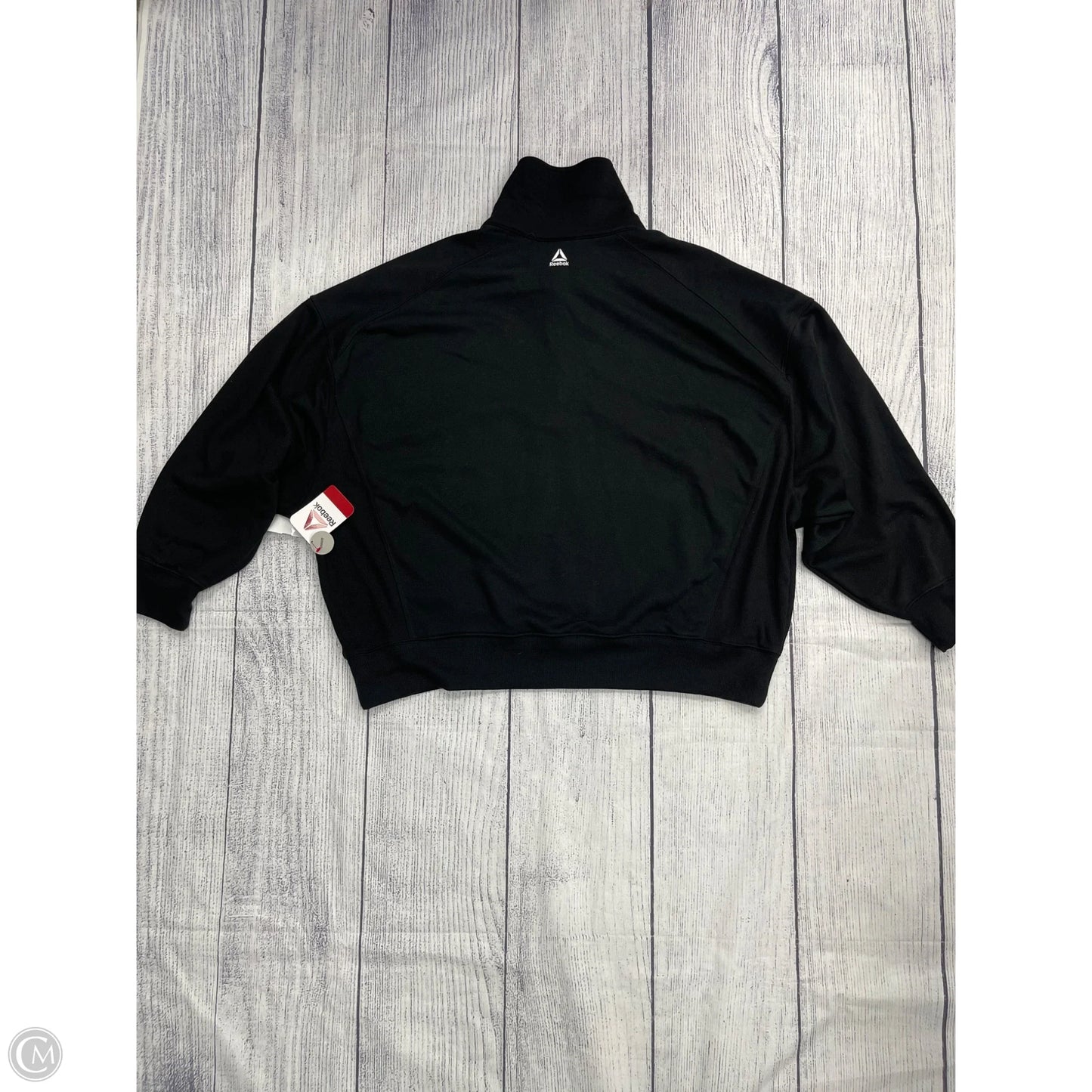 Athletic Sweatshirt Collar By Reebok In Black, Size: 1x