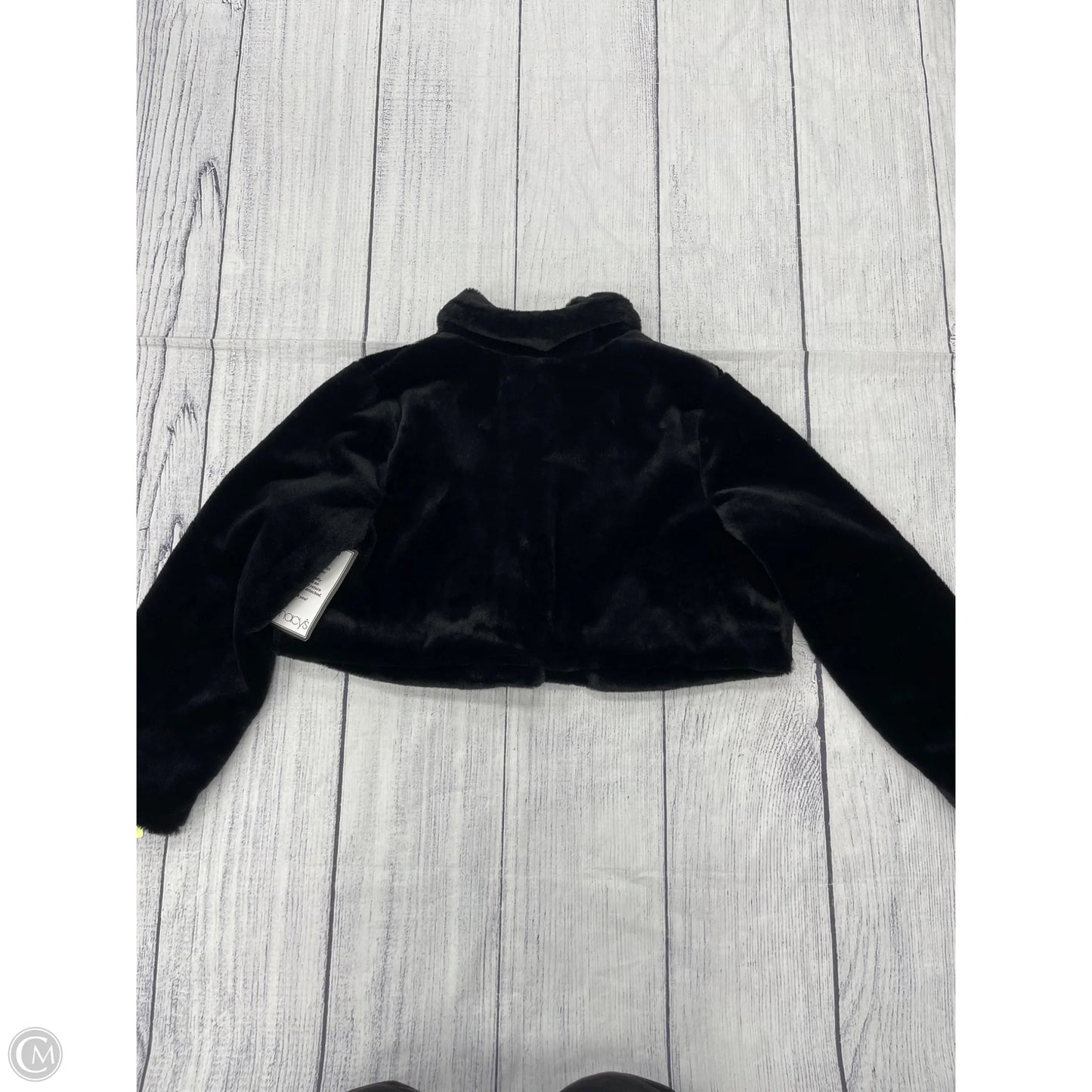 Coat Faux Fur & Sherpa By Bcx In Black, Size: 2x