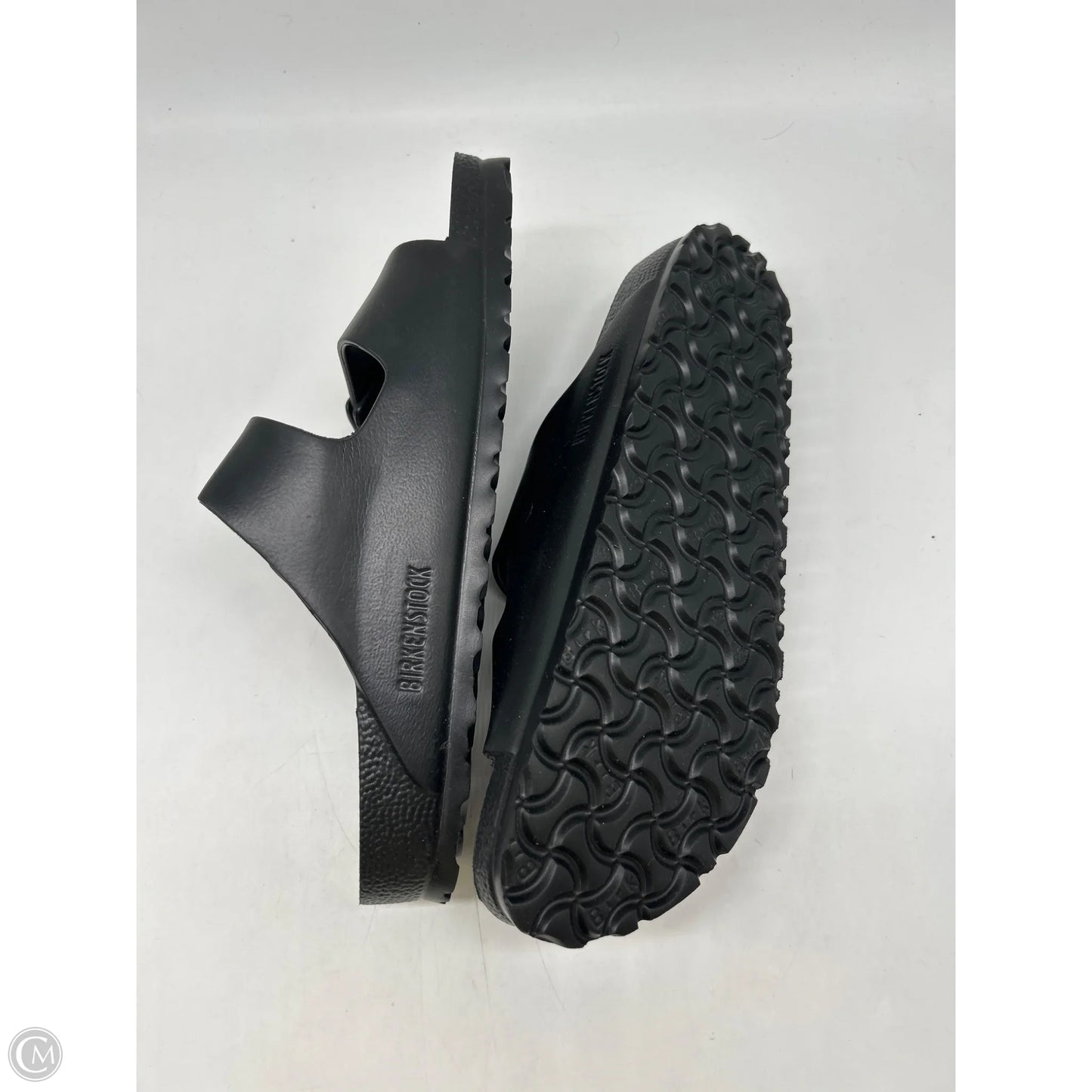 Sandals Flats By Birkenstock In Black, Size: 10