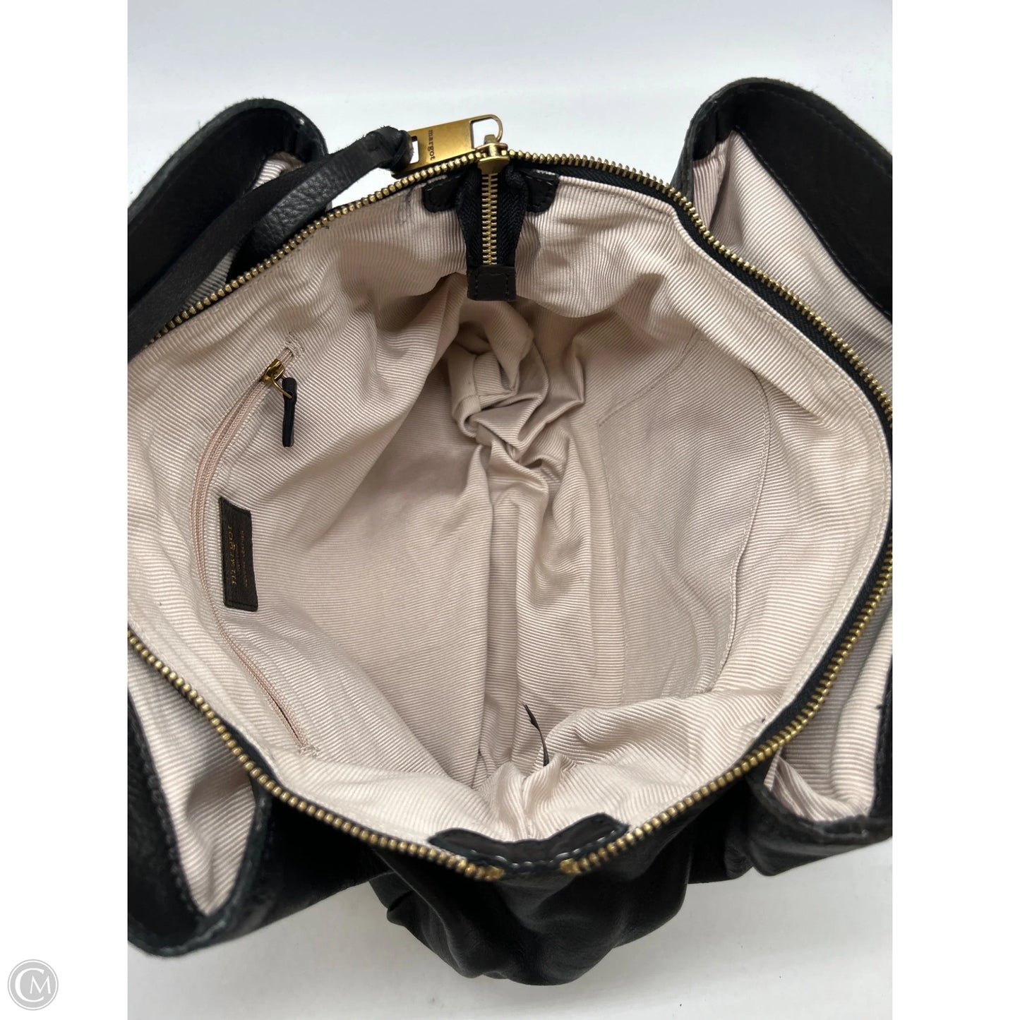 Handbag Leather By Margot, Size: Large