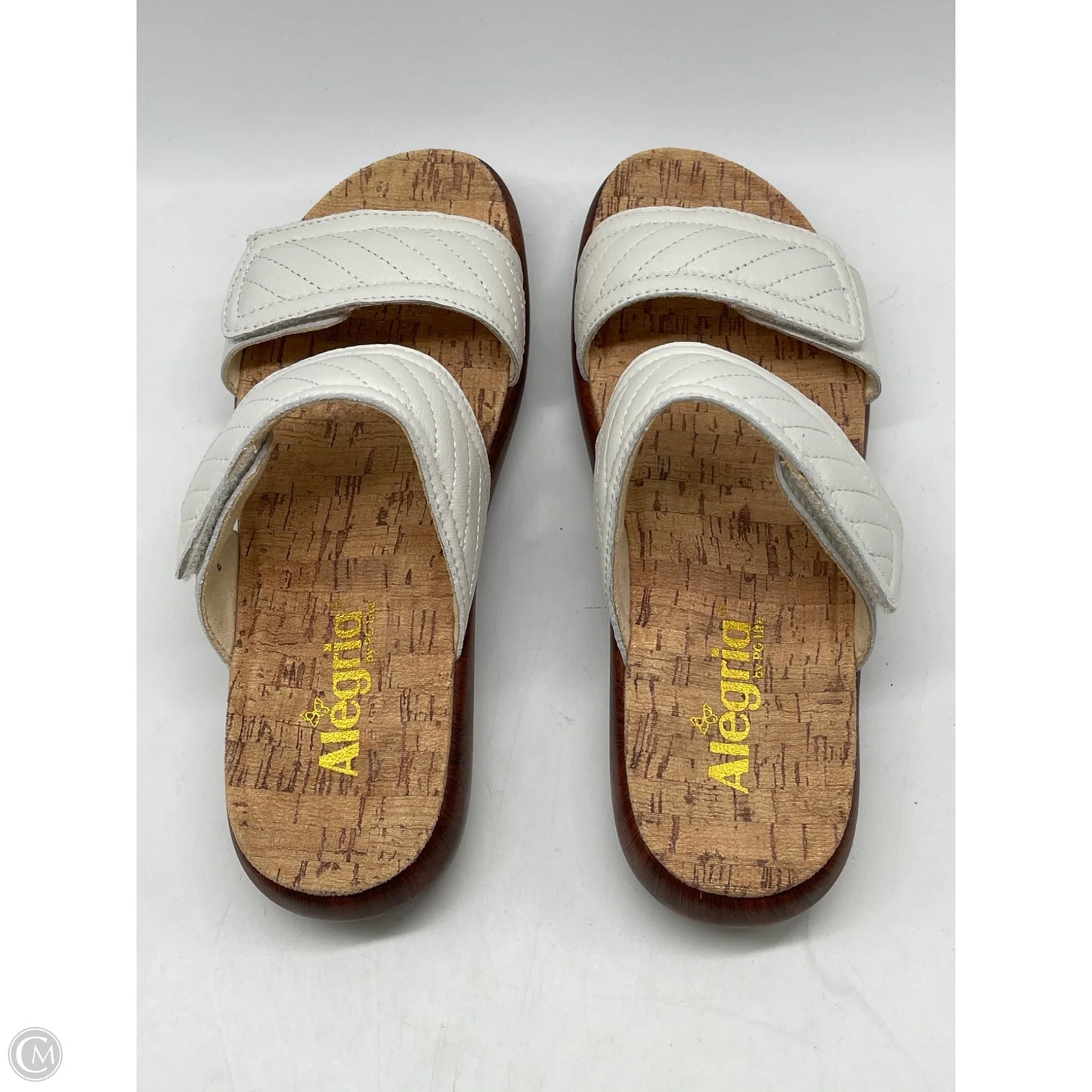 Sandals Heels Wedge By Alegria In White, Size: 7.5