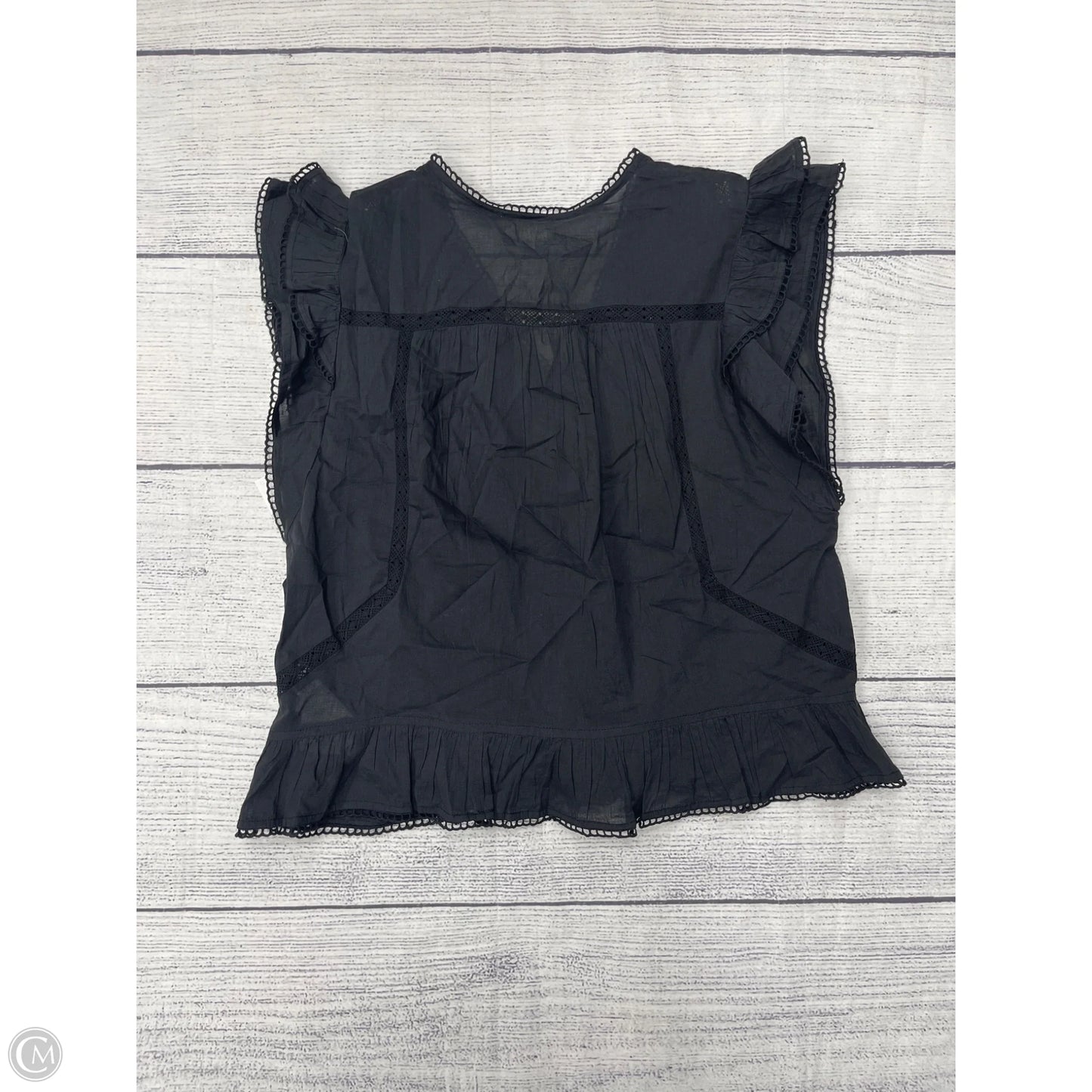 Top Short Sleeve By Clothes Mentor In Black, Size: M