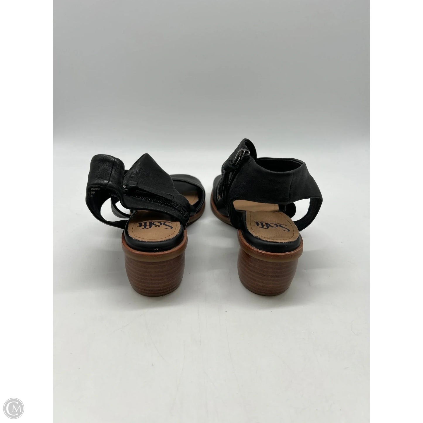 Sandals Heels Platform By Sofft In Black, Size: 6